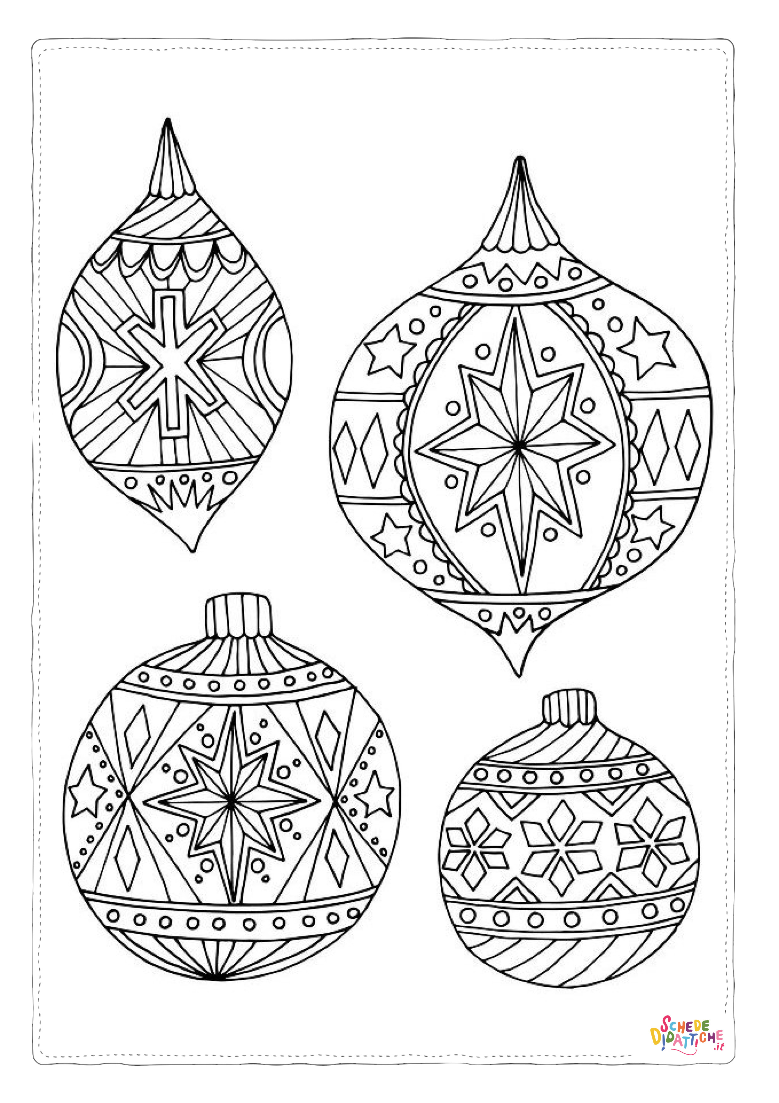 Disegno "Disegno di palla di Natale da stampare e colorare 33" Disegno di palla di Natale da stampare e colorare 33
