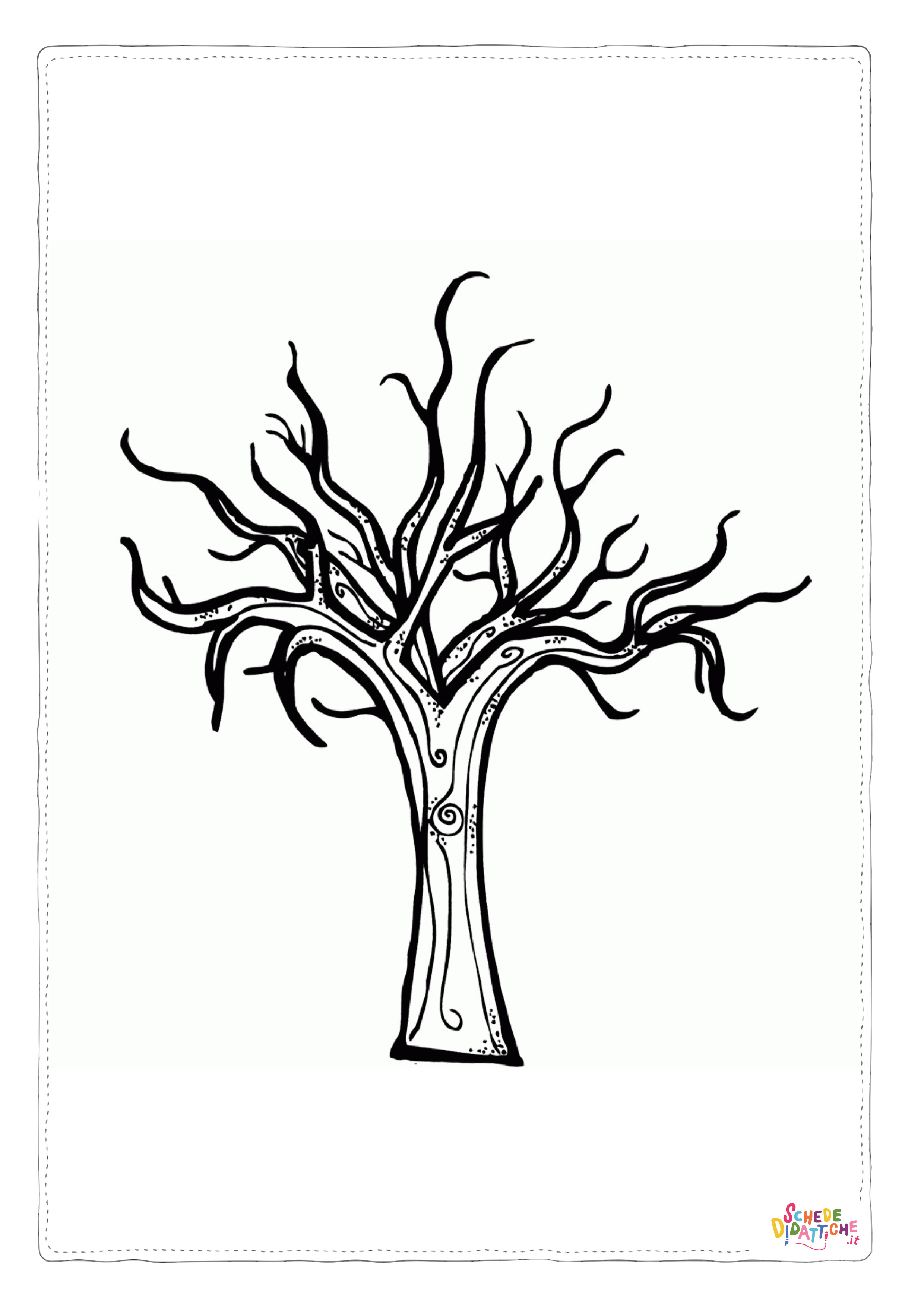 Disegno "Disegno di albero da stampare e colorare 83" Disegno di albero da stampare e colorare 83