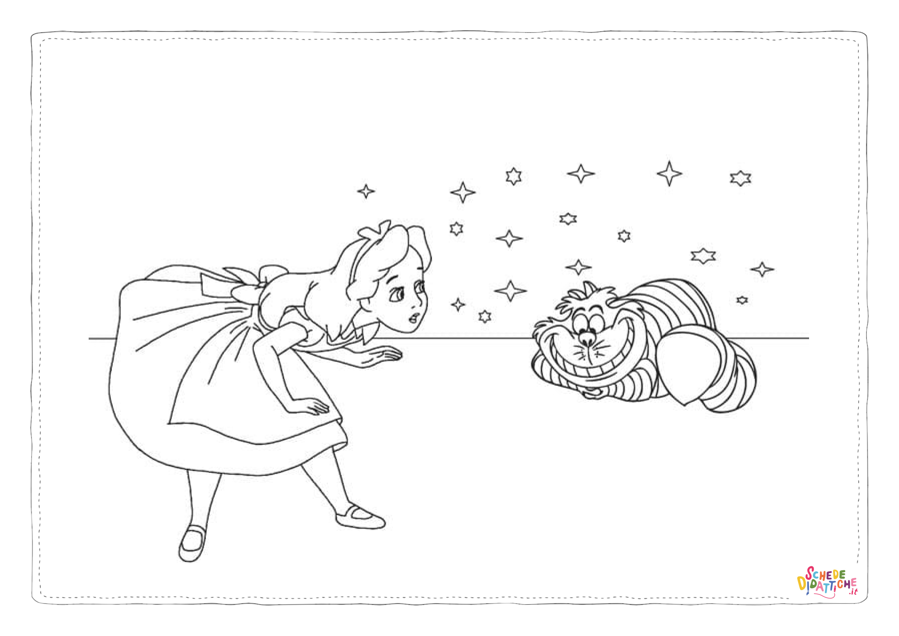 Disegno "Disegno di Alice nel paese delle meraviglie da stampare e colorare 94" Disegno di Alice nel paese delle meraviglie da stampare e colorare 94