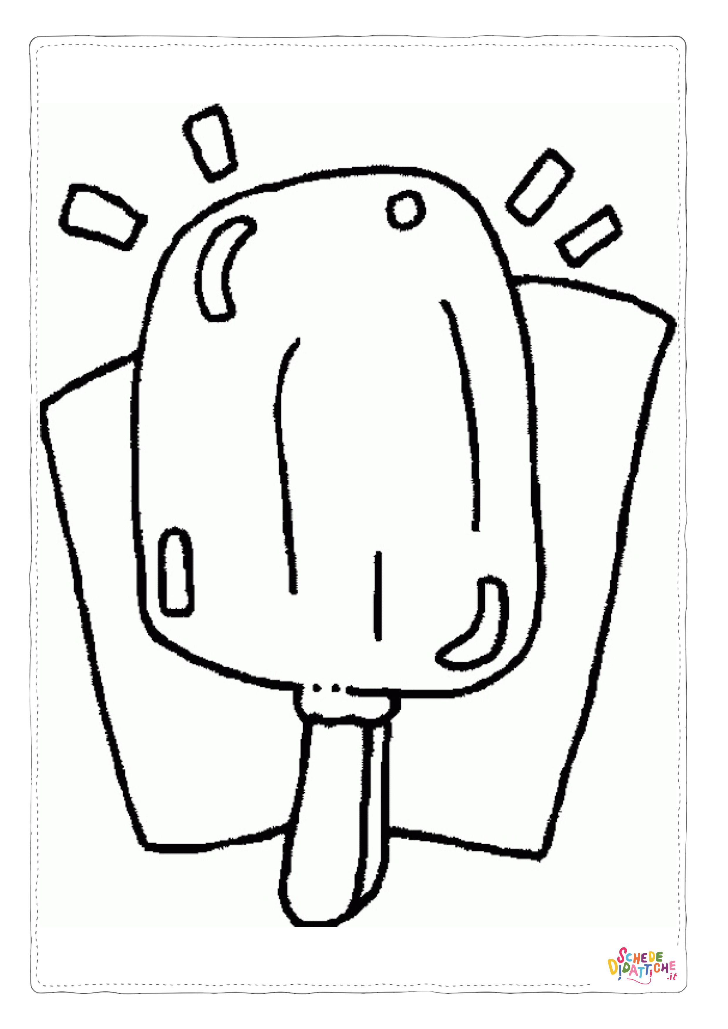 Disegno "Disegno di ghiacciolo da stampare e colorare 10" Disegno di ghiacciolo da stampare e colorare 10