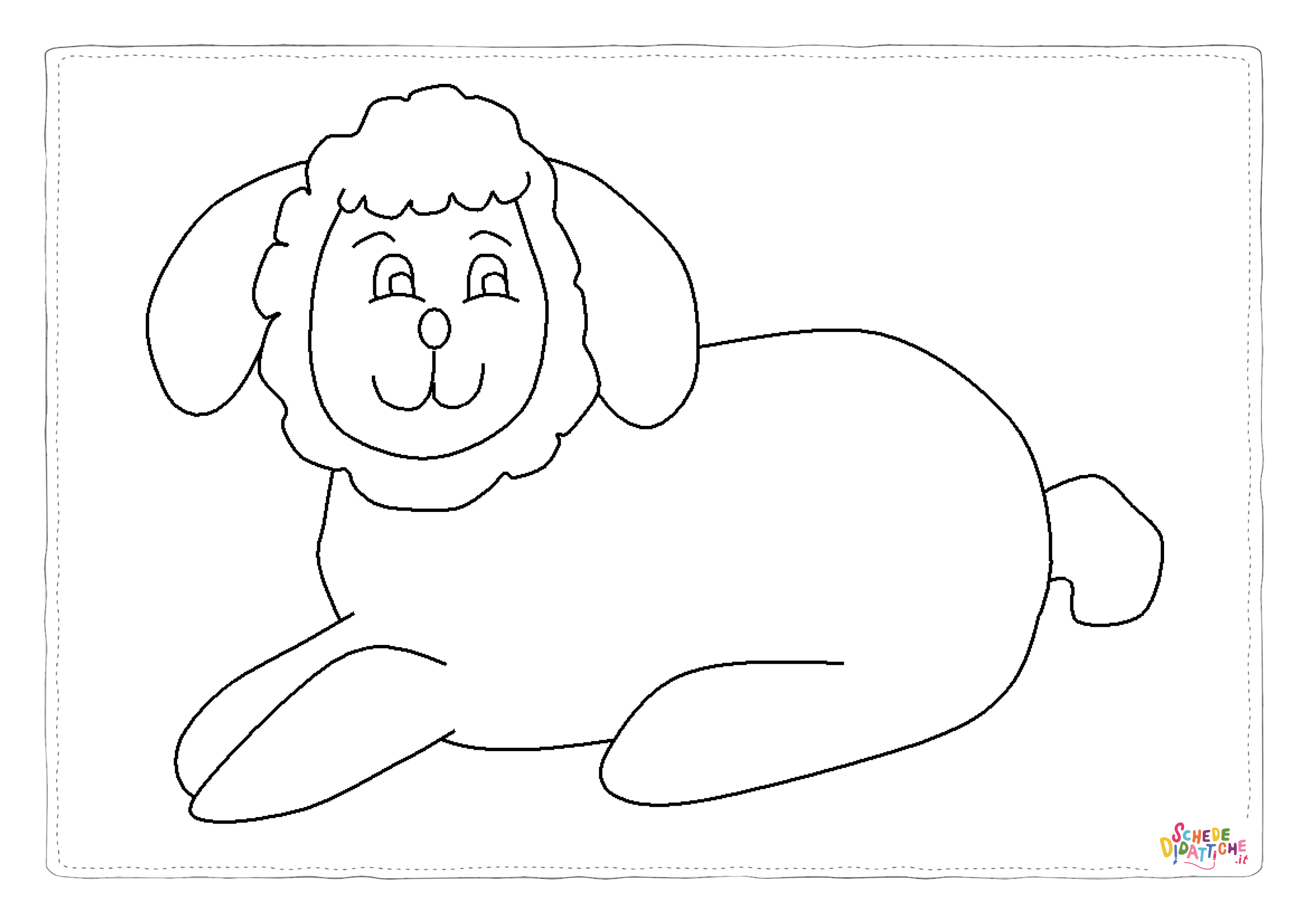 Disegno di pecora da stampare e colorare 27