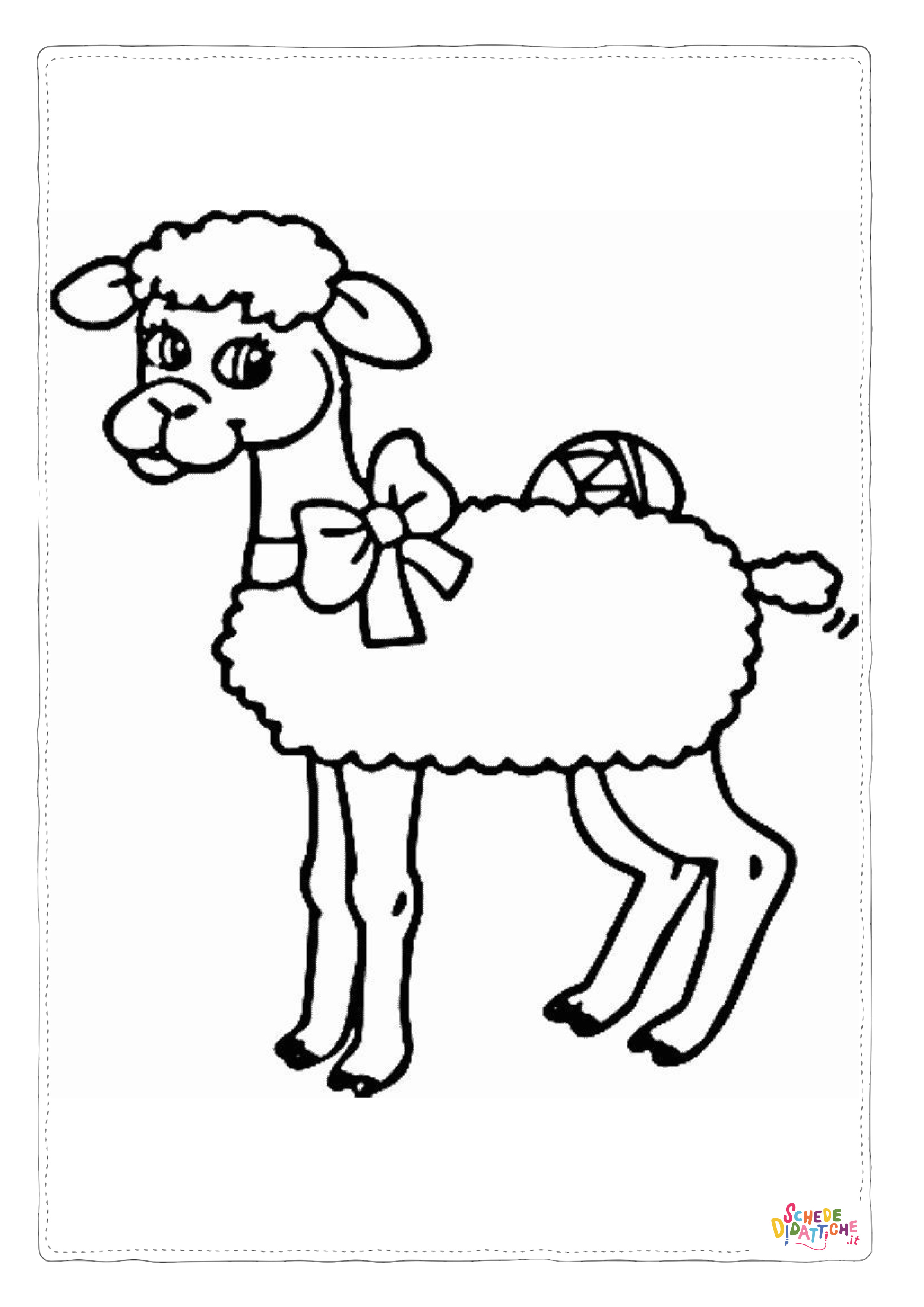 Disegno "Disegno di pecora da stampare e colorare 72" Disegno di pecora da stampare e colorare 72