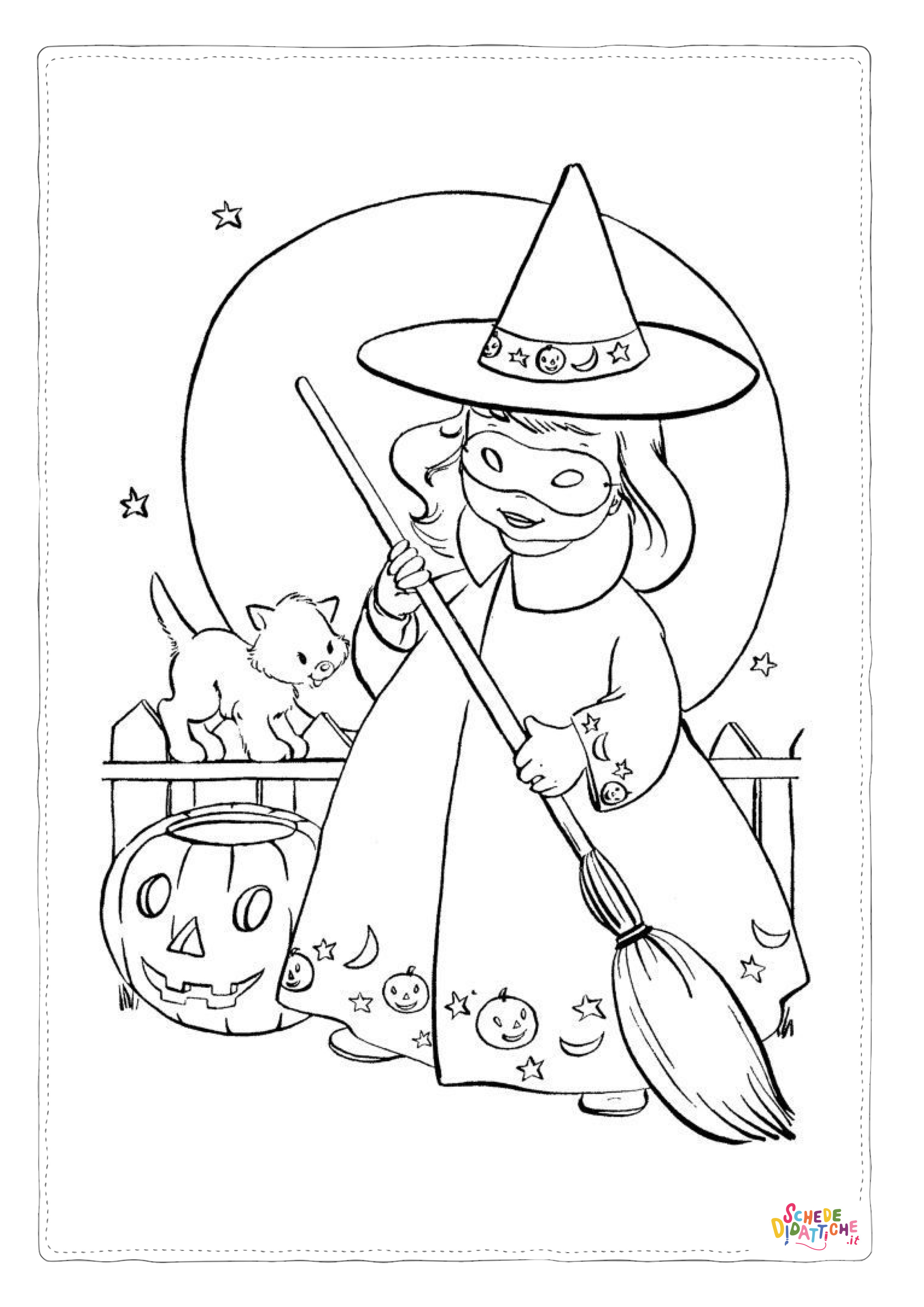 Disegno "Disegno di bambino ad Halloween da stampare e colorare 29" Disegno di bambino ad Halloween da stampare e colorare 29