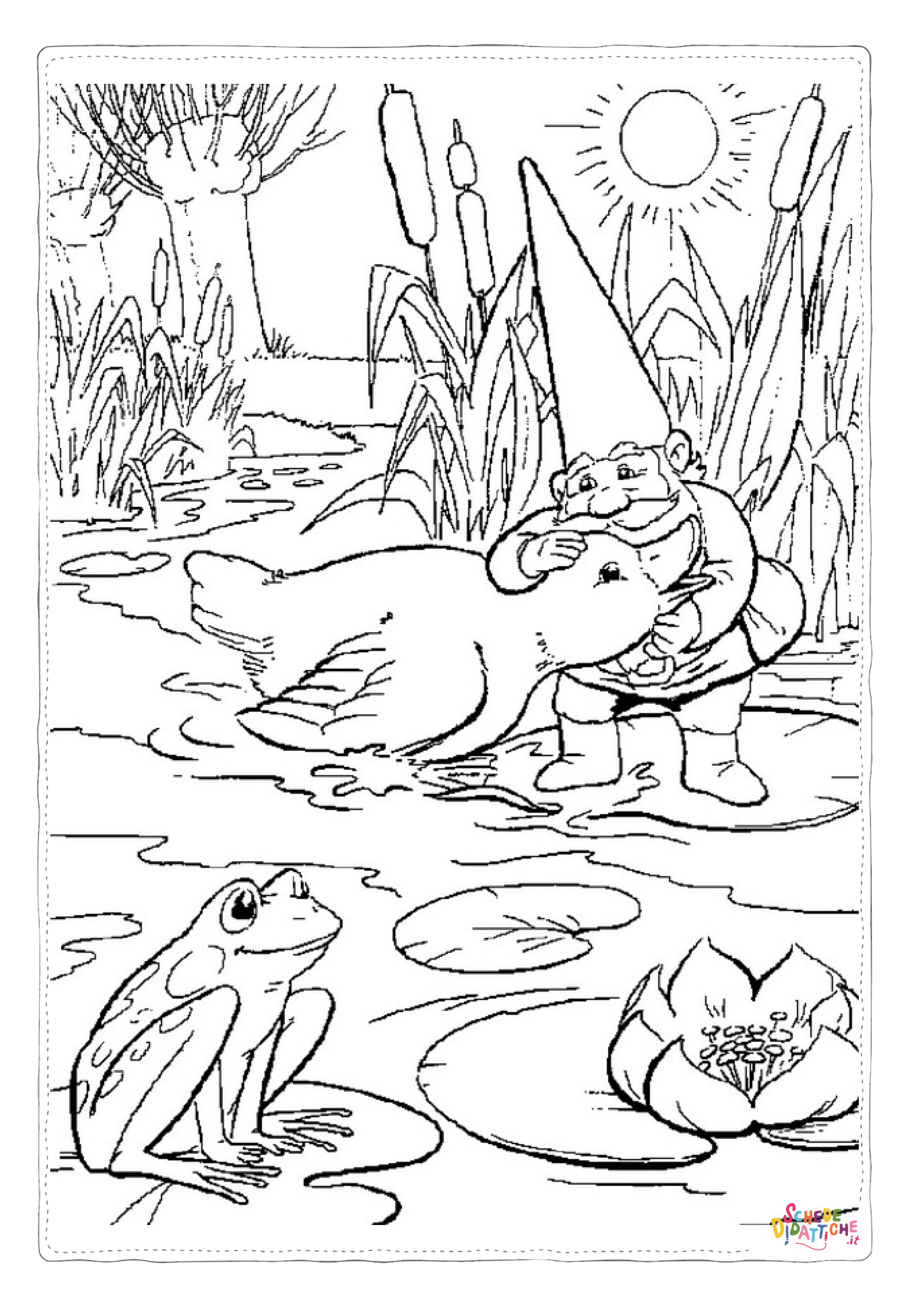 Disegno "Disegno di gnomo e folletto da stampare e colorare 15" Disegno di gnomo e folletto da stampare e colorare 15