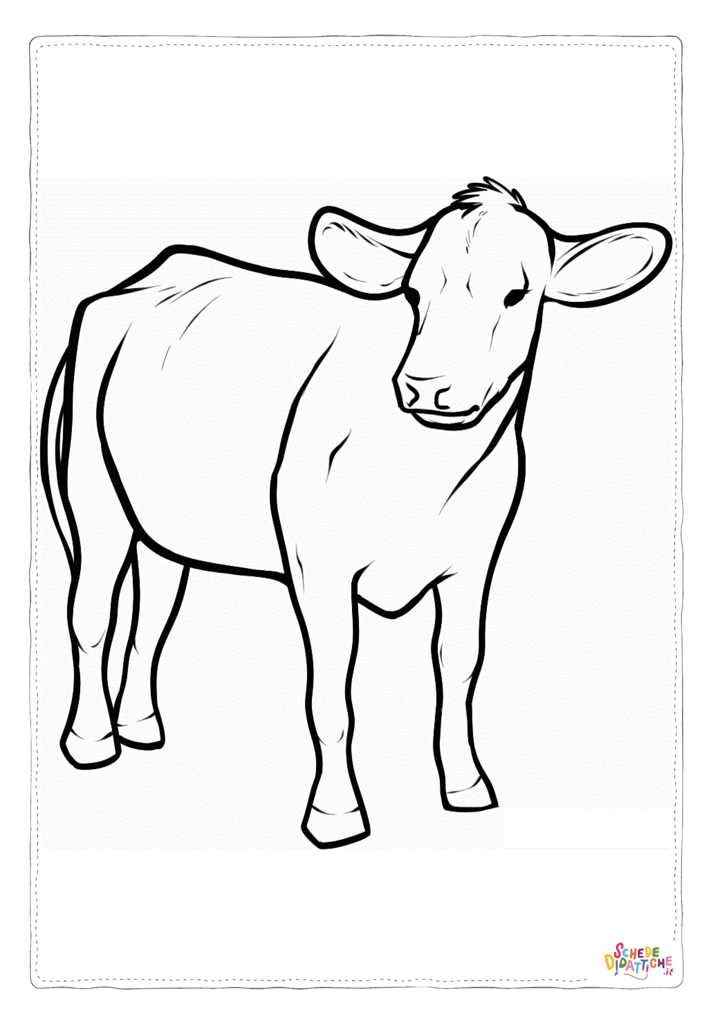 Disegno "Disegno di mucca da stampare e colorare 80" Disegno di mucca da stampare e colorare 80