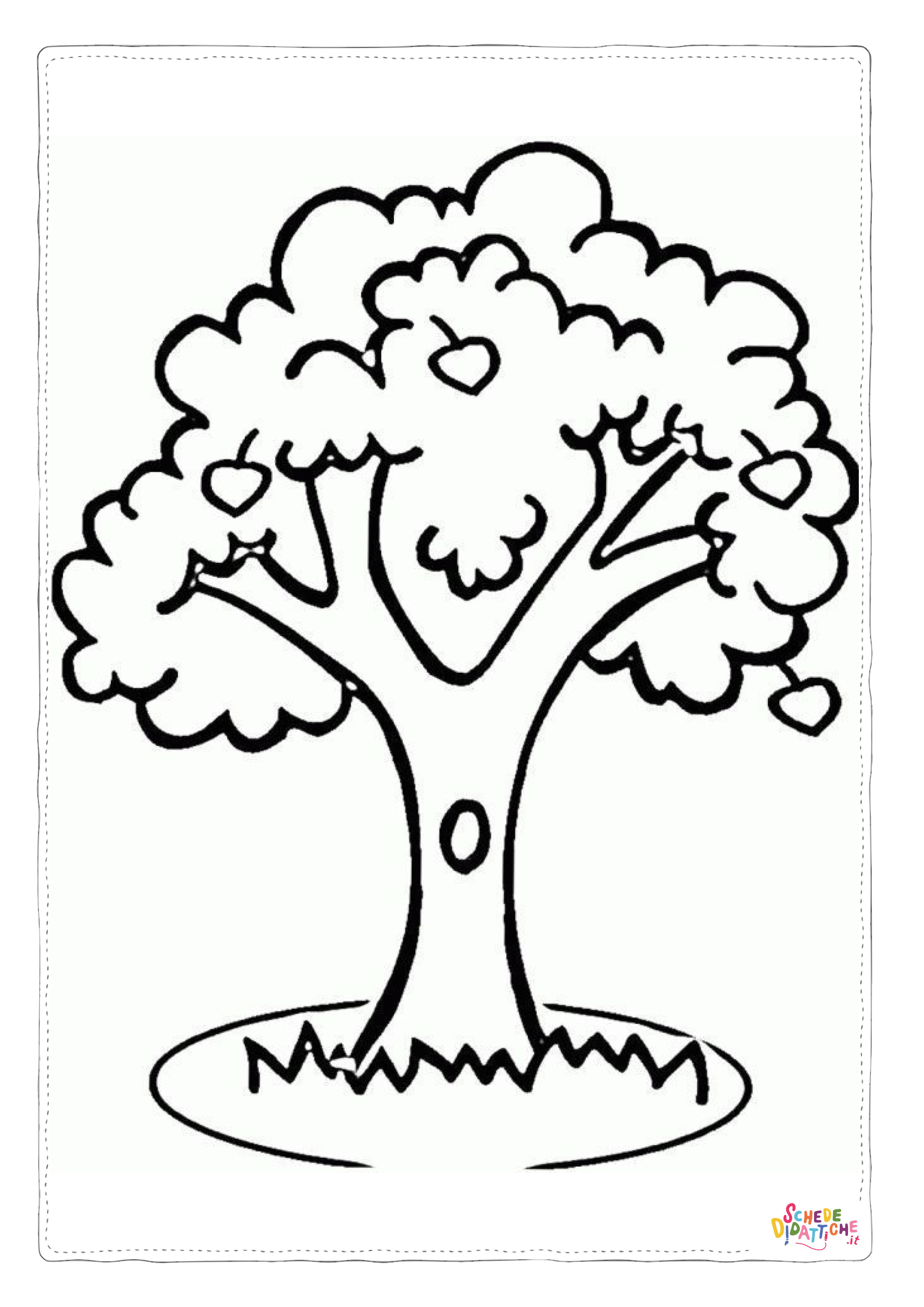 Disegno di albero da frutta da stampare e colorare 26