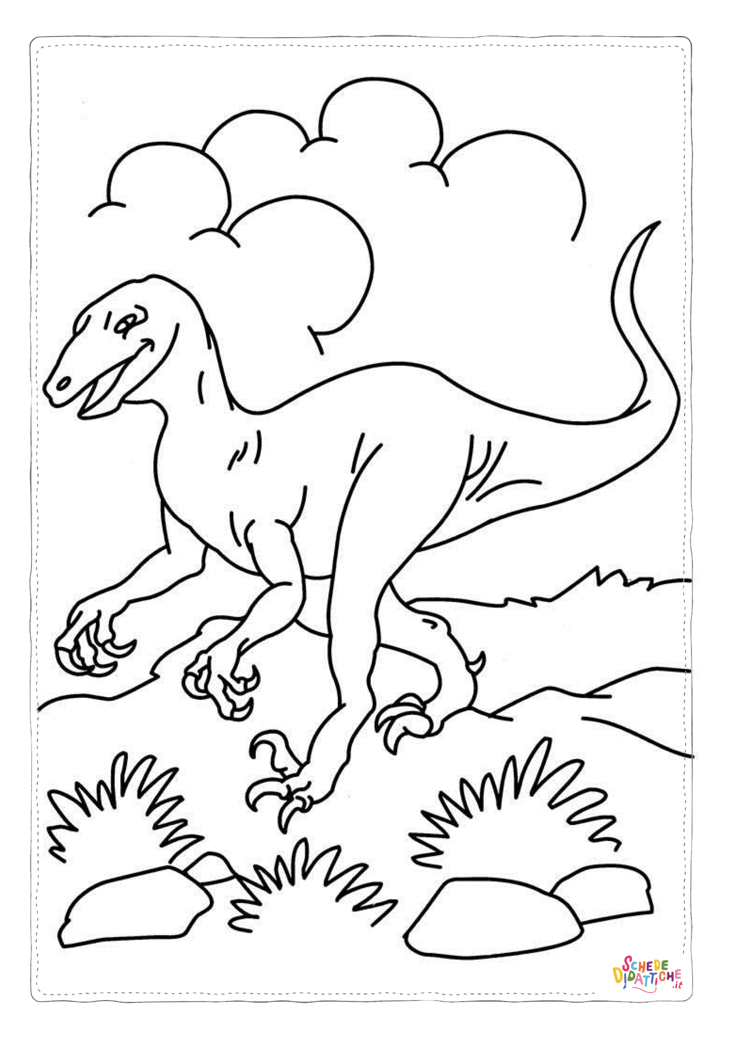 Disegno di Velociraptor da stampare e colorare 10