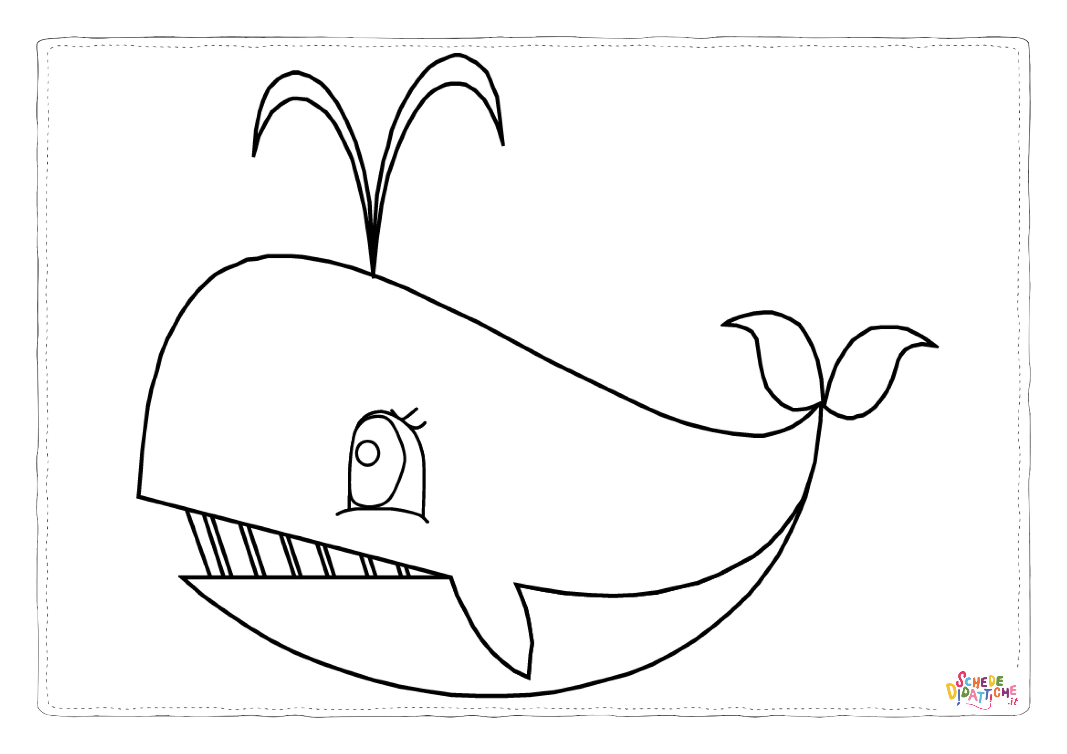 Disegno "Disegno di balena da stampare e colorare 7" Disegno di balena da stampare e colorare 7
