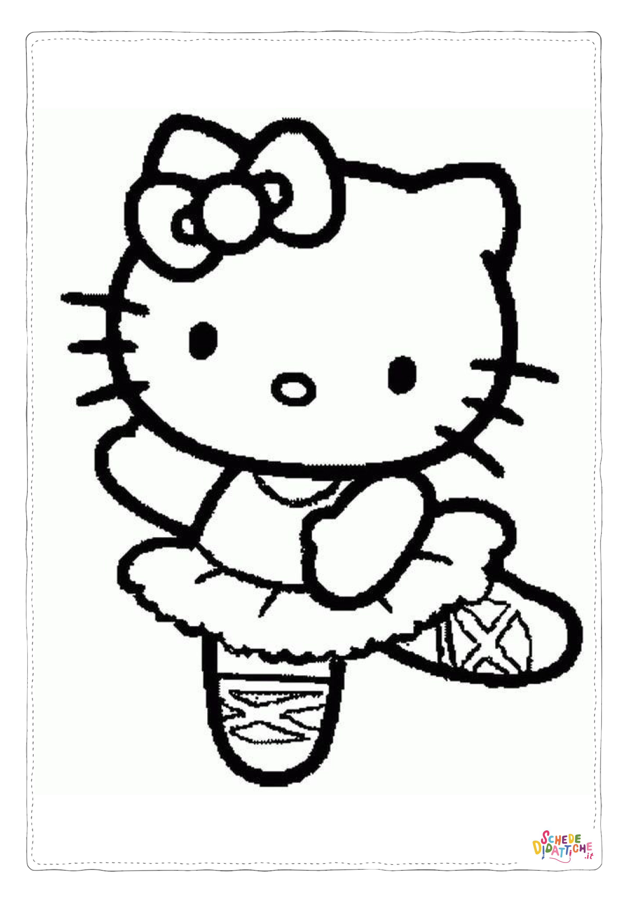 Disegno "Disegno di Hello Kitty da stampare e colorare 236" Disegno di Hello Kitty da stampare e colorare 236