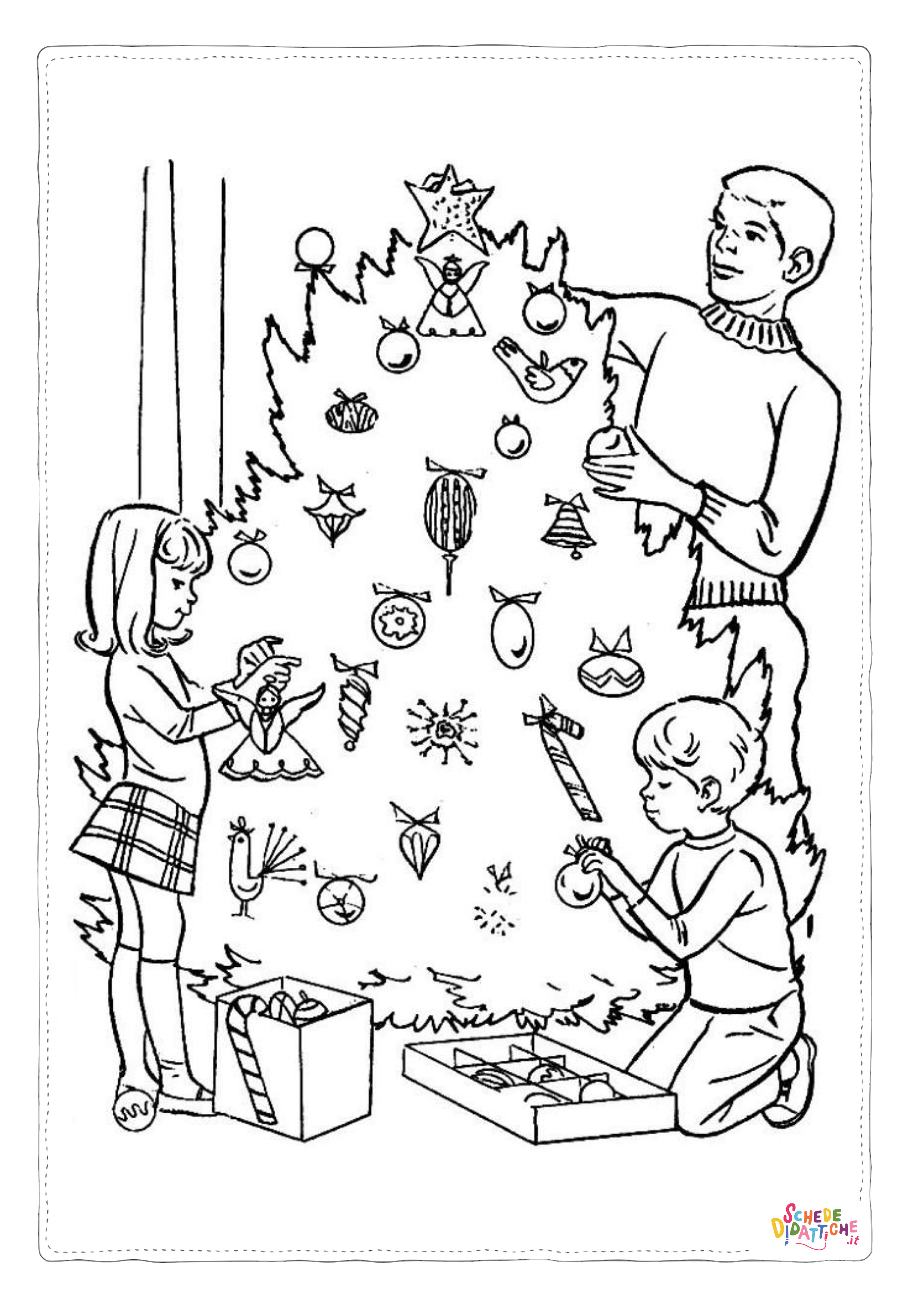 Disegno "Disegno di albero di Natale da stampare e colorare 45" Disegno di albero di Natale da stampare e colorare 45