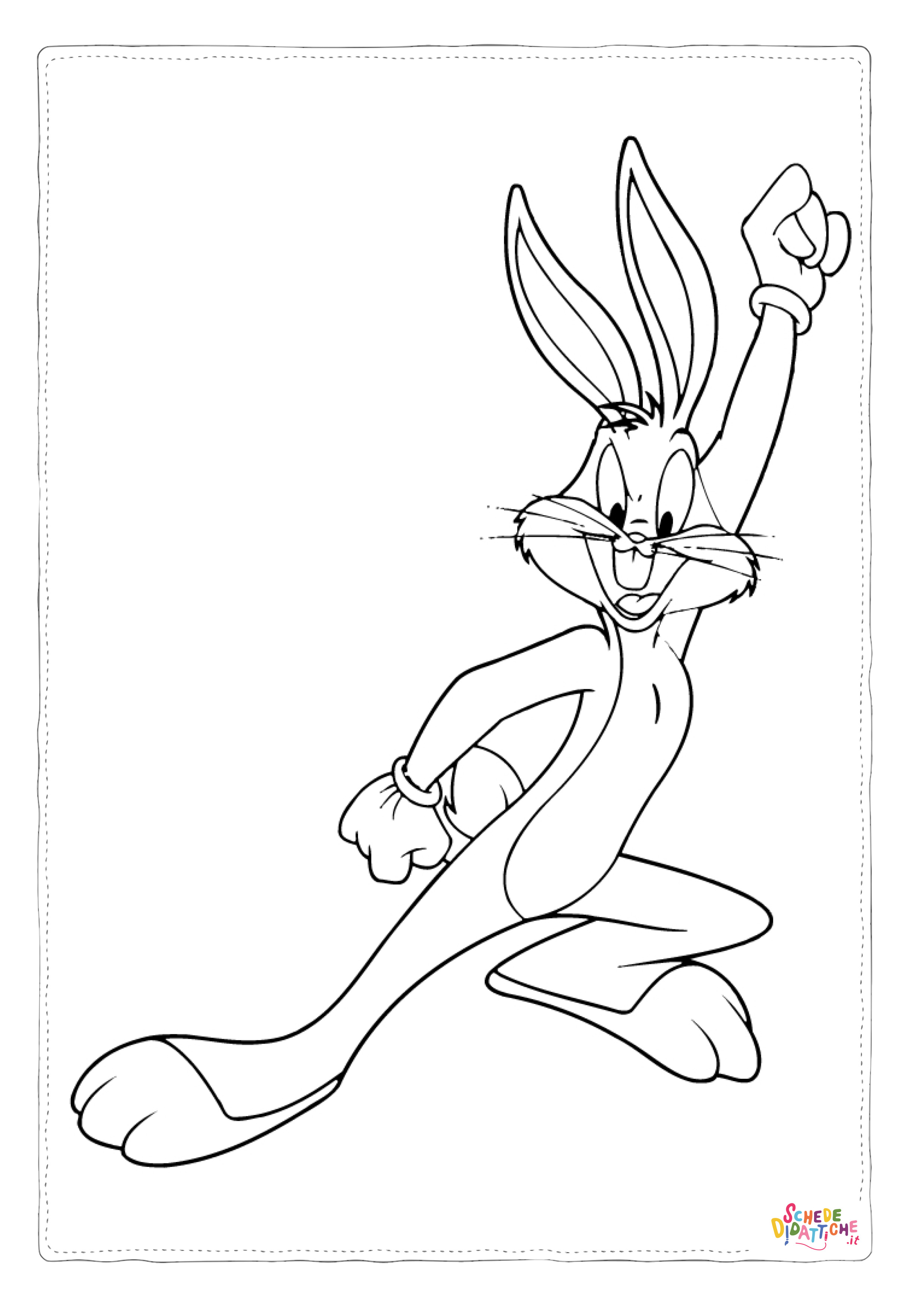 Disegno "Disegno di Bugs Bunny da stampare e colorare 8" Disegno di Bugs Bunny da stampare e colorare 8