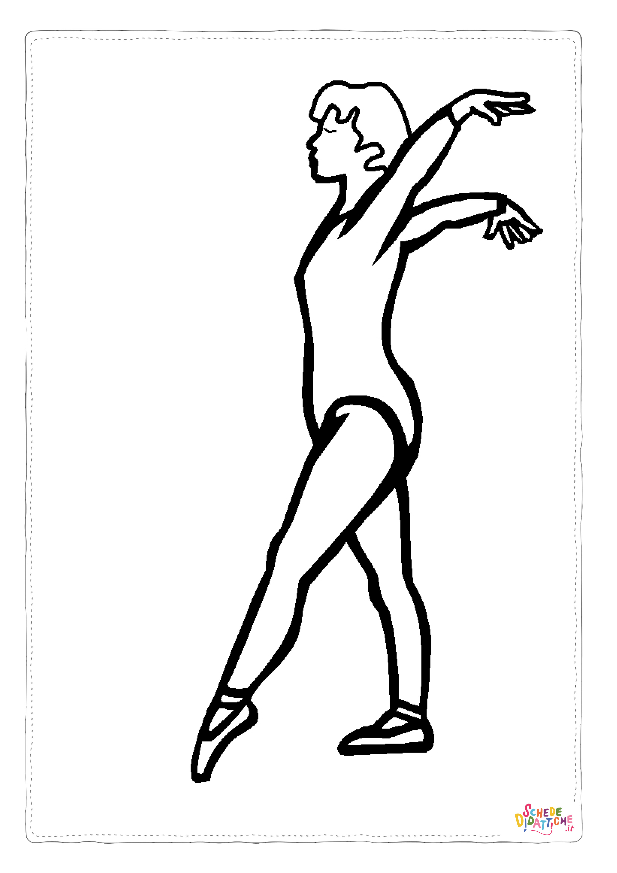 Disegno "Disegno di danza da stampare e colorare 43" Disegno di danza da stampare e colorare 43
