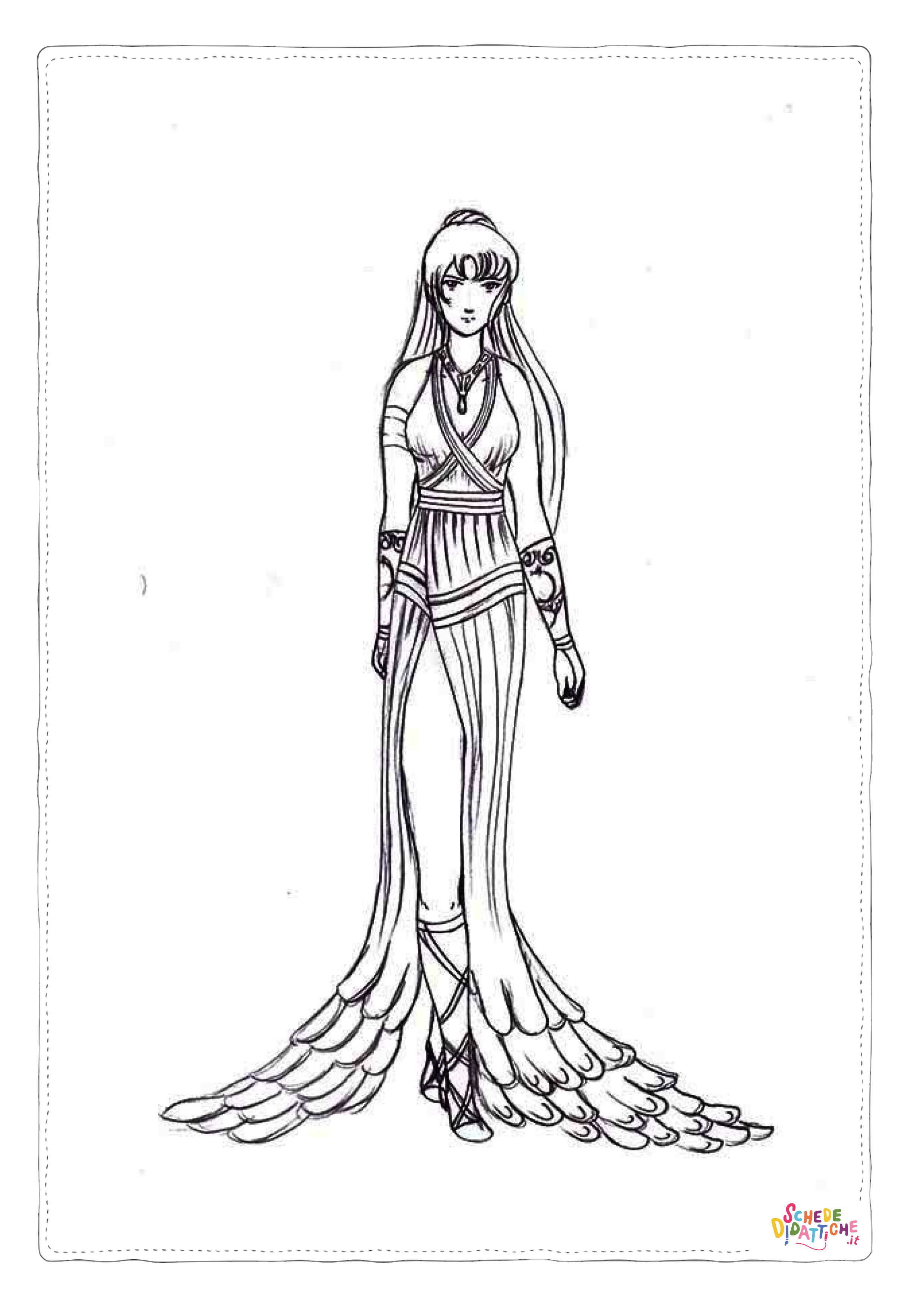 Disegno "Disegno di principessa da stampare e colorare 12" Disegno di principessa da stampare e colorare 12