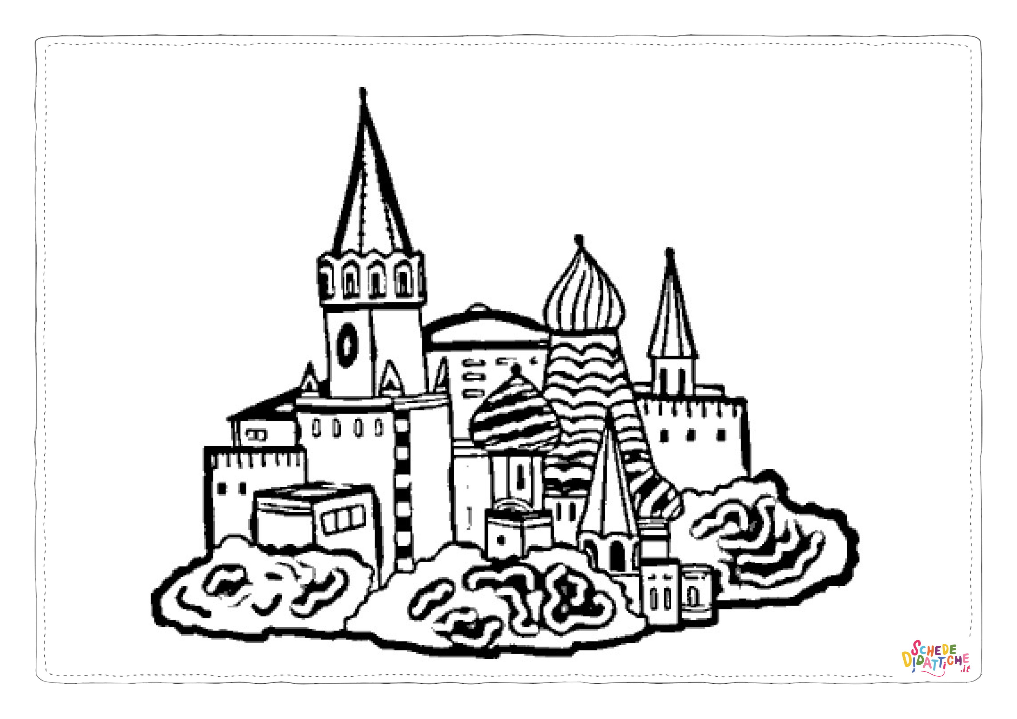 Disegno "Disegno di monumento famoso da stampare e colorare 26" Disegno di monumento famoso da stampare e colorare 26