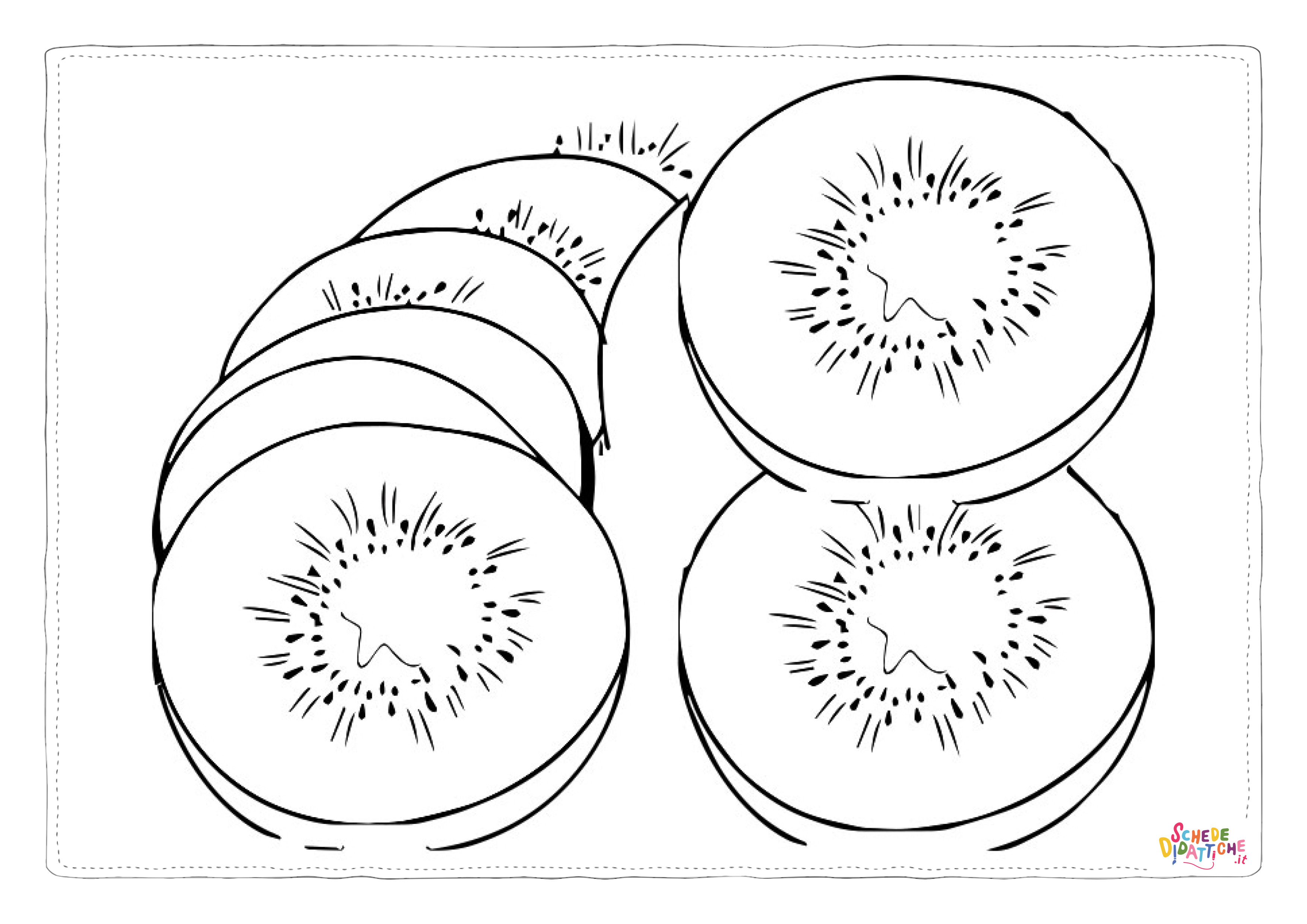 Disegno "Disegno di kiwi da stampare e colorare 7" Disegno di kiwi da stampare e colorare 7