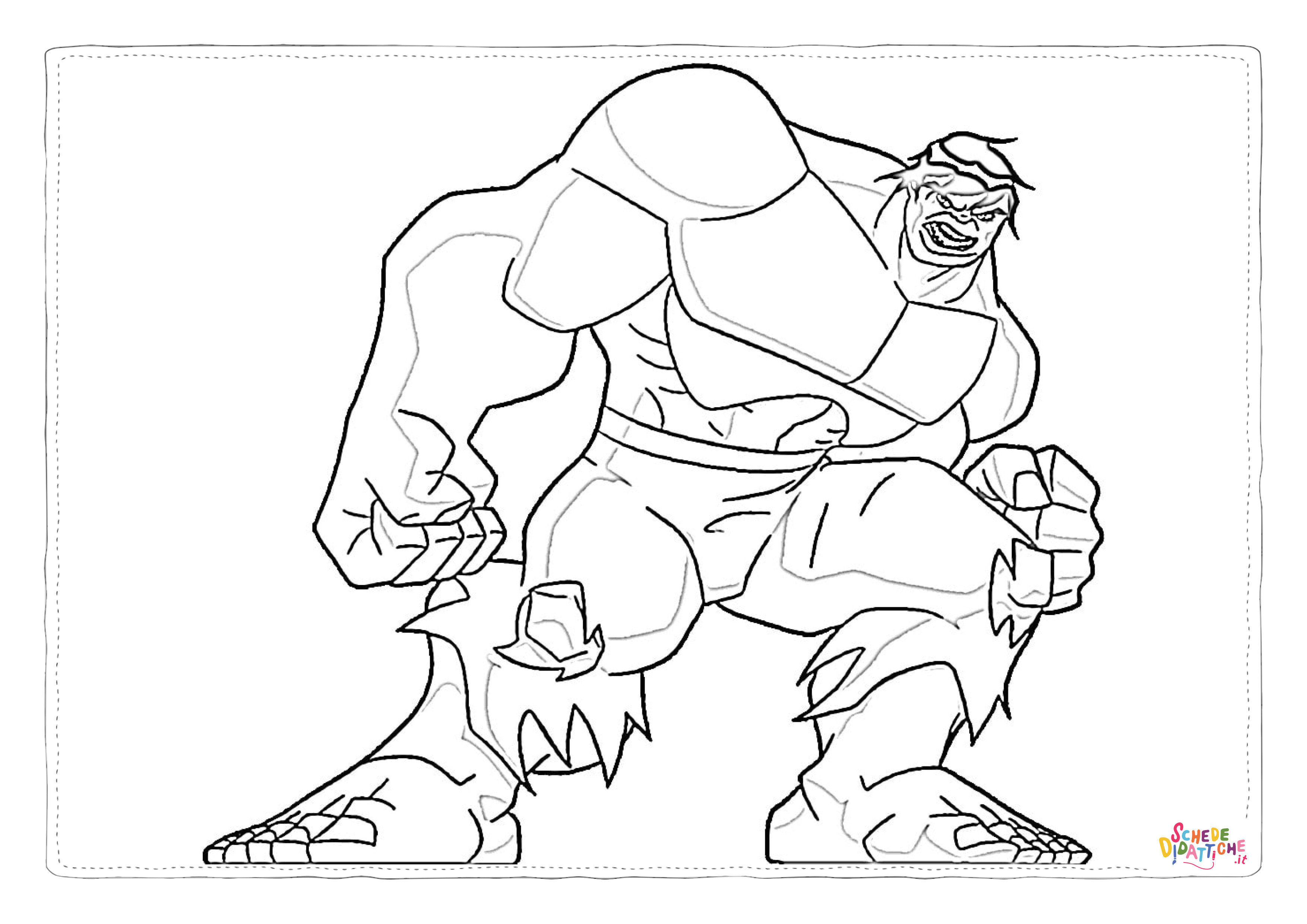 Disegno "Disegno di Hulk da stampare e colorare 122" Disegno di Hulk da stampare e colorare 122