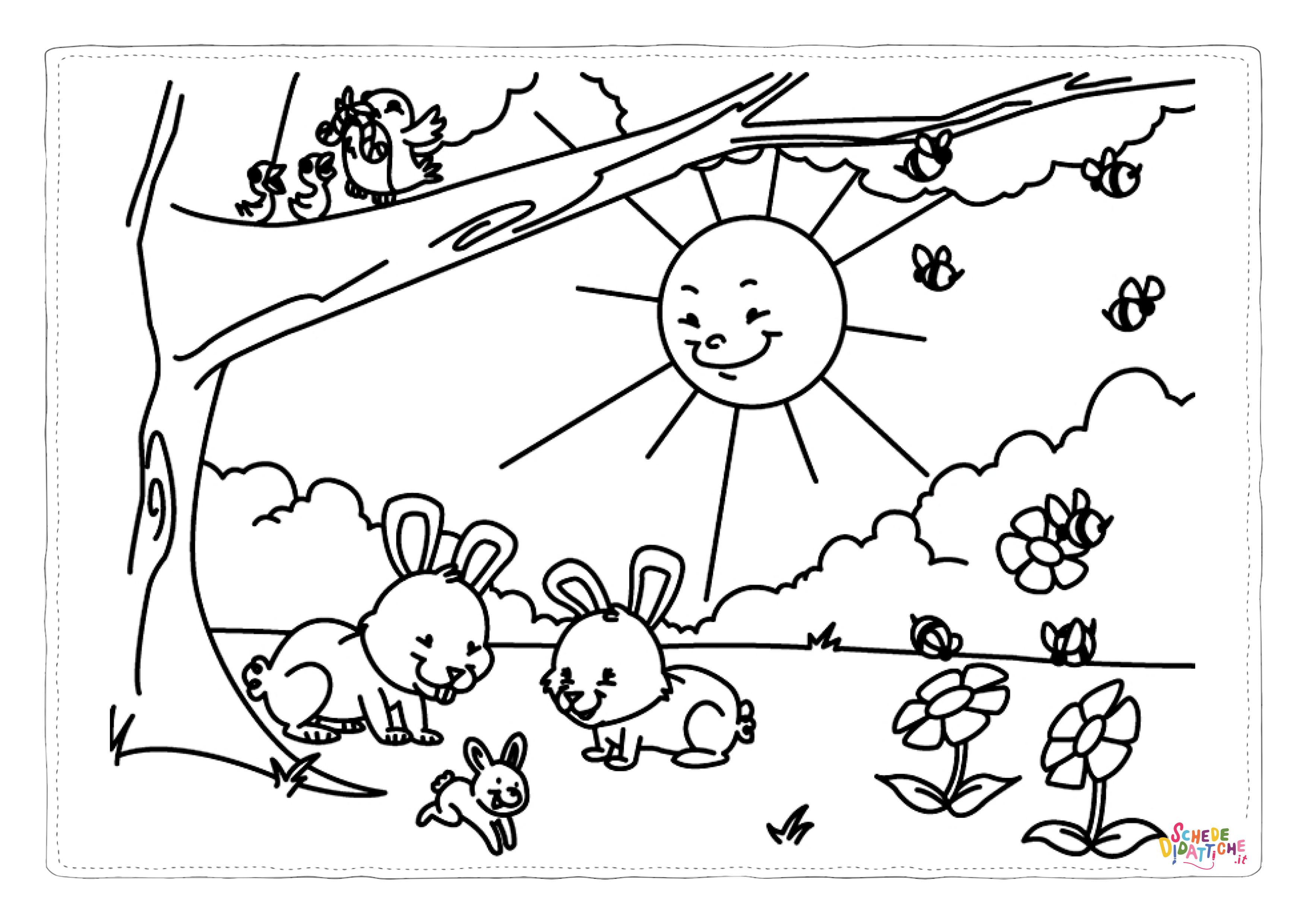 Disegno "Disegno di coniglio da stampare e colorare 117" Disegno di coniglio da stampare e colorare 117