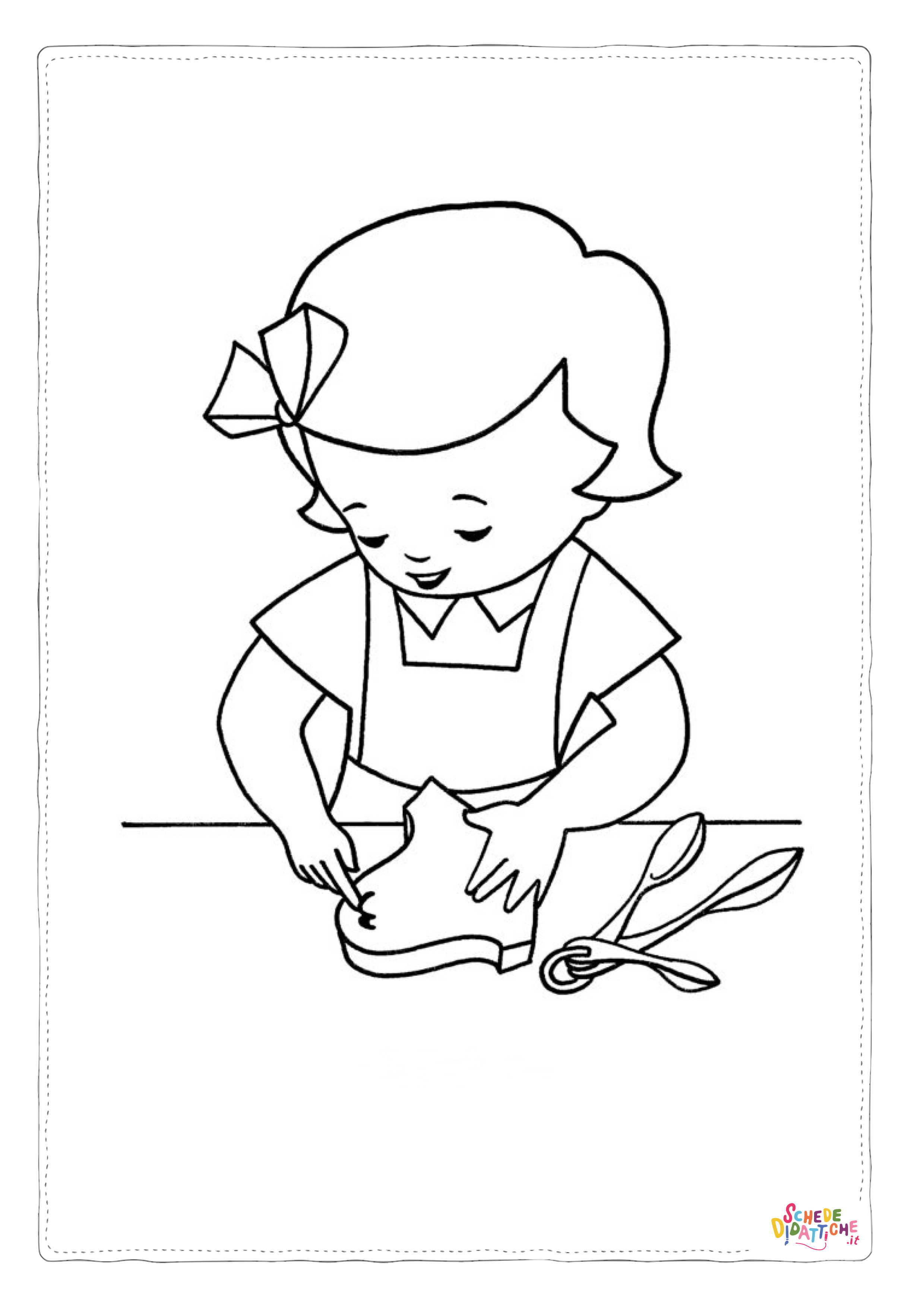 Disegno "Disegno di bambino da stampare e colorare 100" Disegno di bambino da stampare e colorare 100
