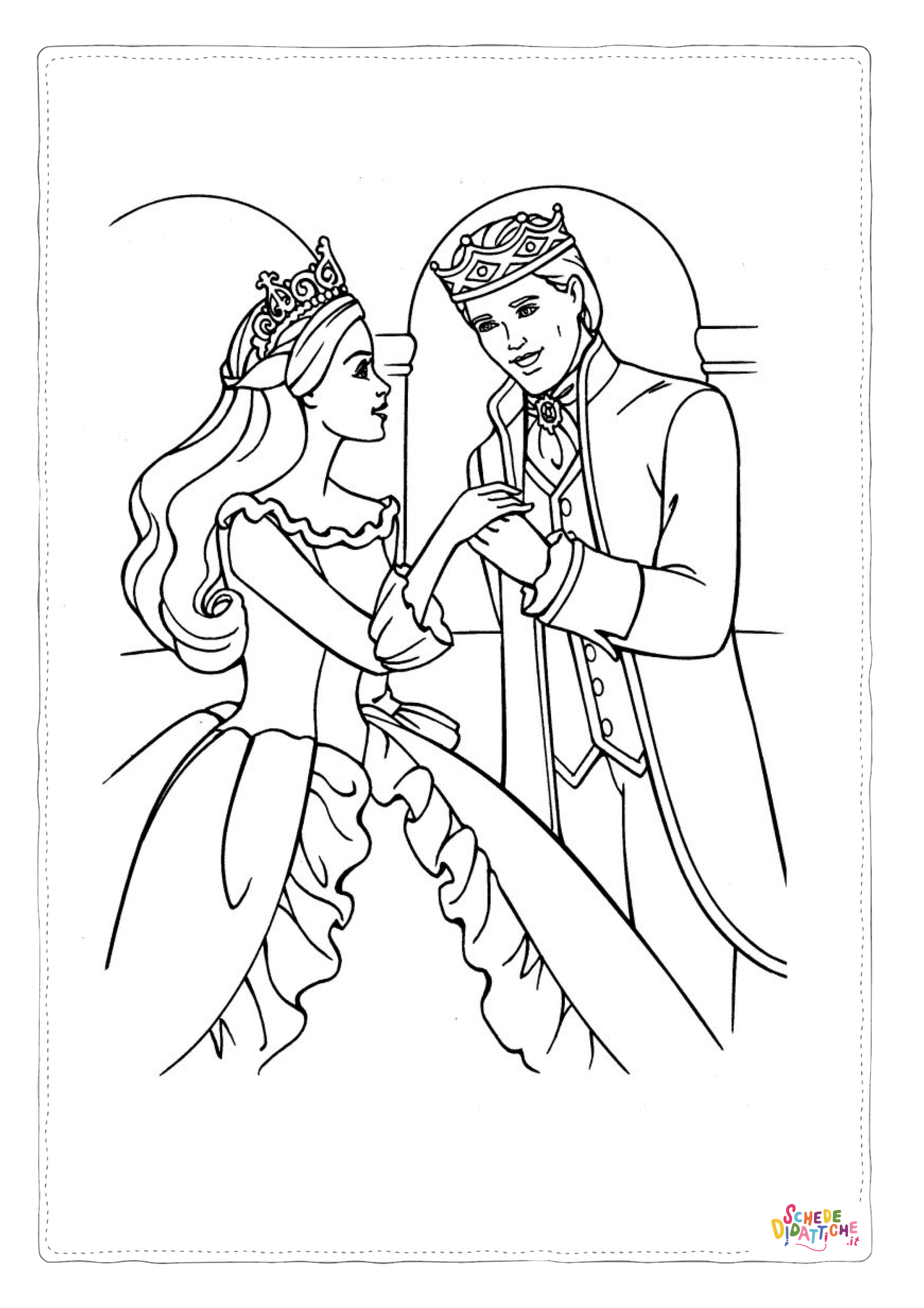 Disegno "Disegno di Barbie Principessa da stampare e colorare 8" Disegno di Barbie Principessa da stampare e colorare 8
