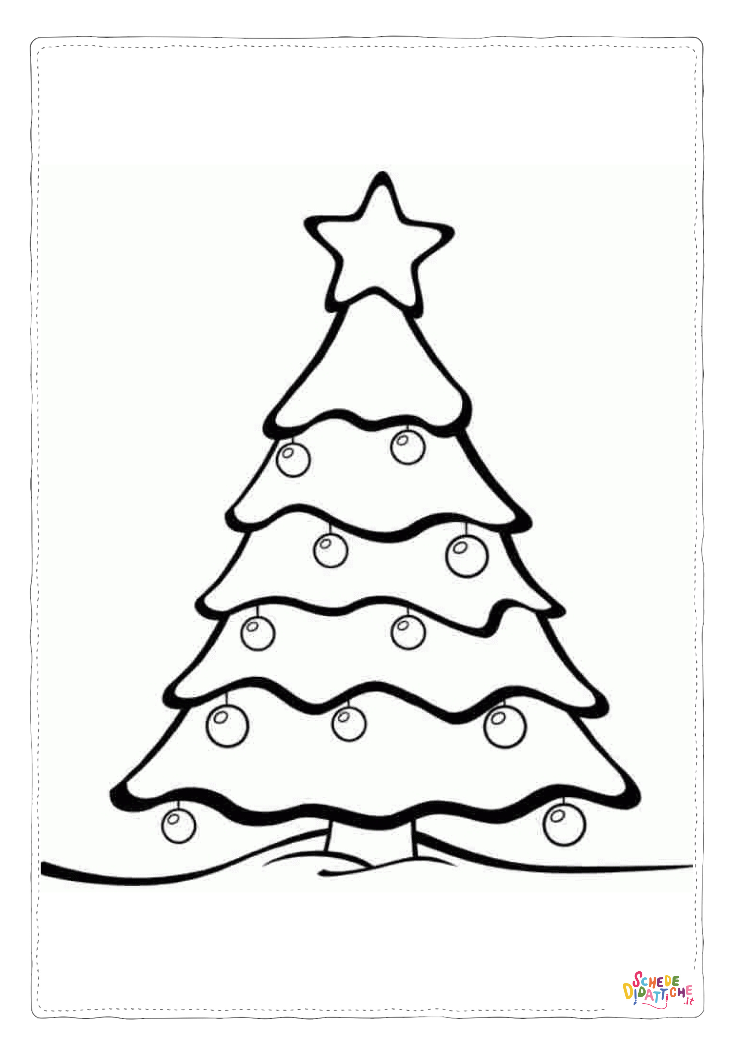 Disegno "Disegno di albero di Natale da stampare e colorare 43" Disegno di albero di Natale da stampare e colorare 43