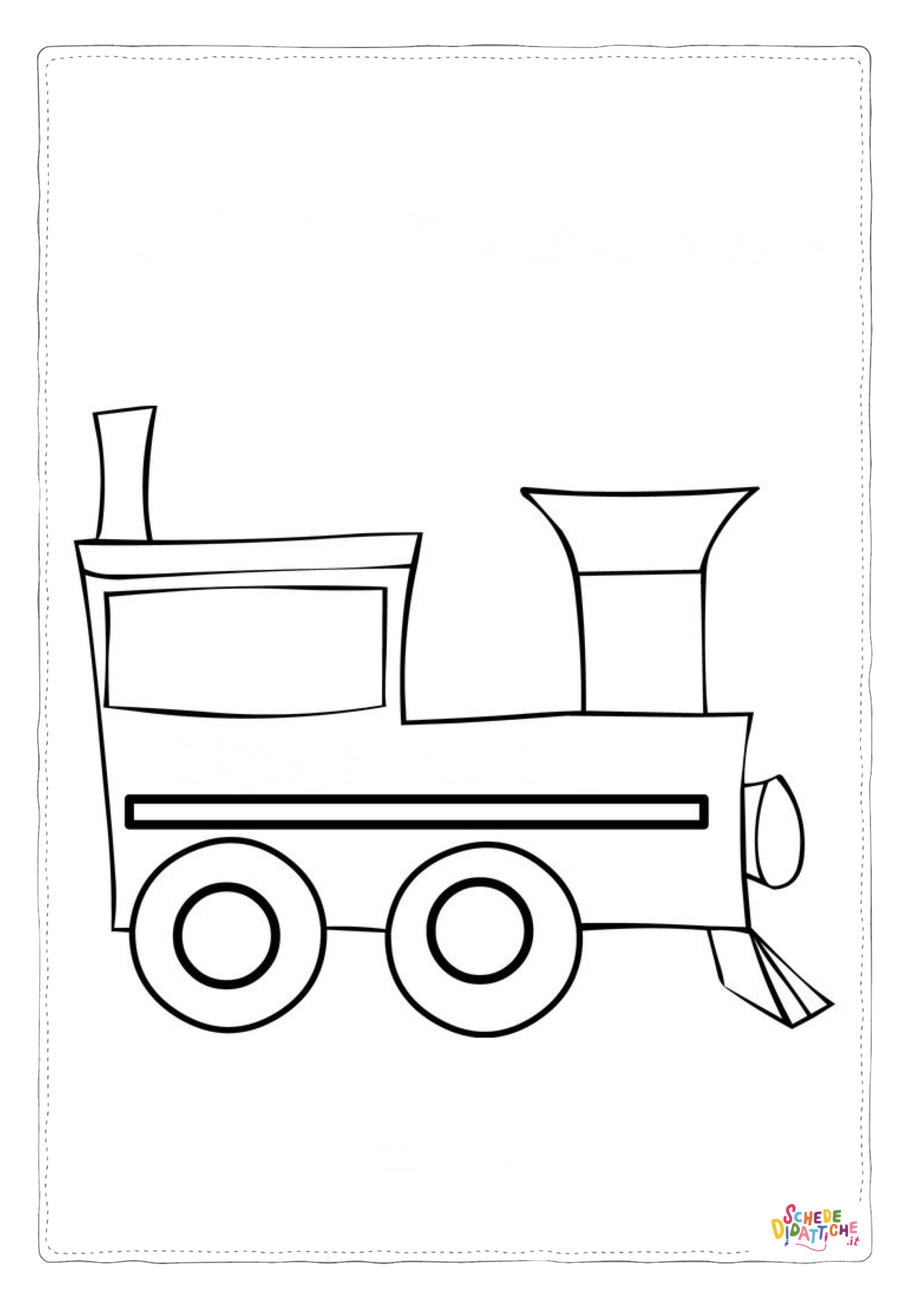 Disegno di treno da stampare e colorare 10