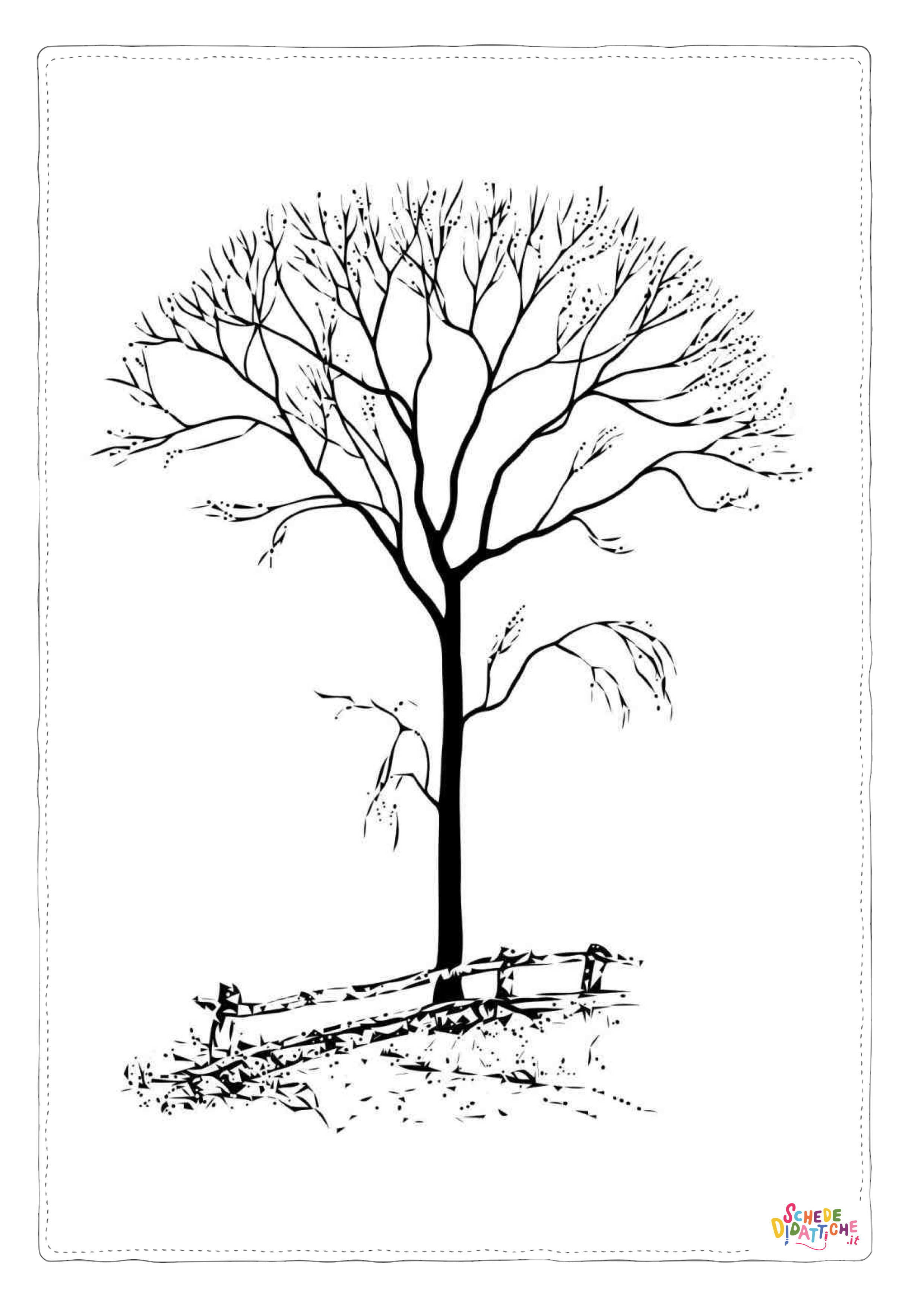Disegno "Disegno di albero da stampare e colorare 35" Disegno di albero da stampare e colorare 35