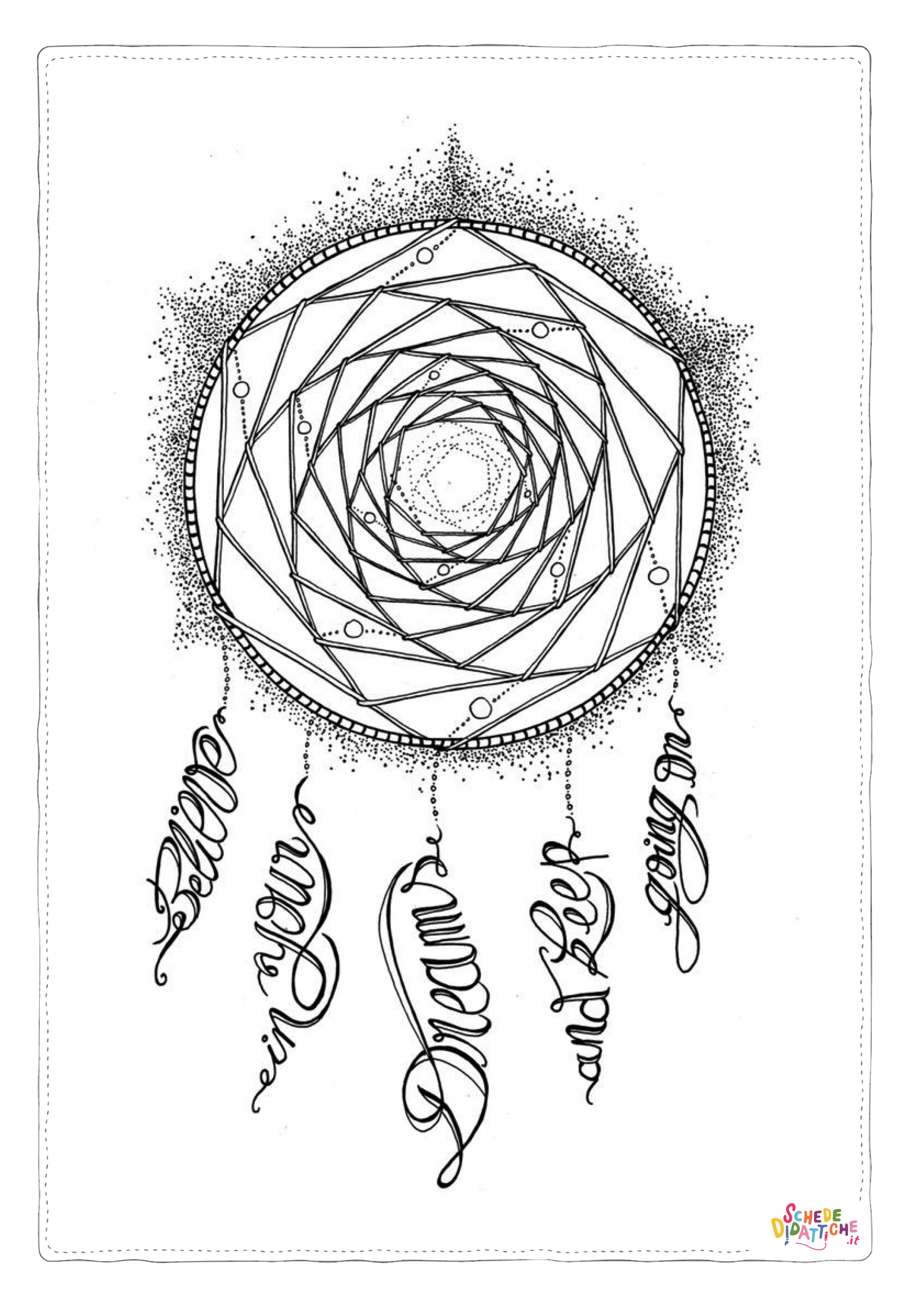 Disegno "Disegno di acchiappasogni da stampare e colorare 23" Disegno di acchiappasogni da stampare e colorare 23