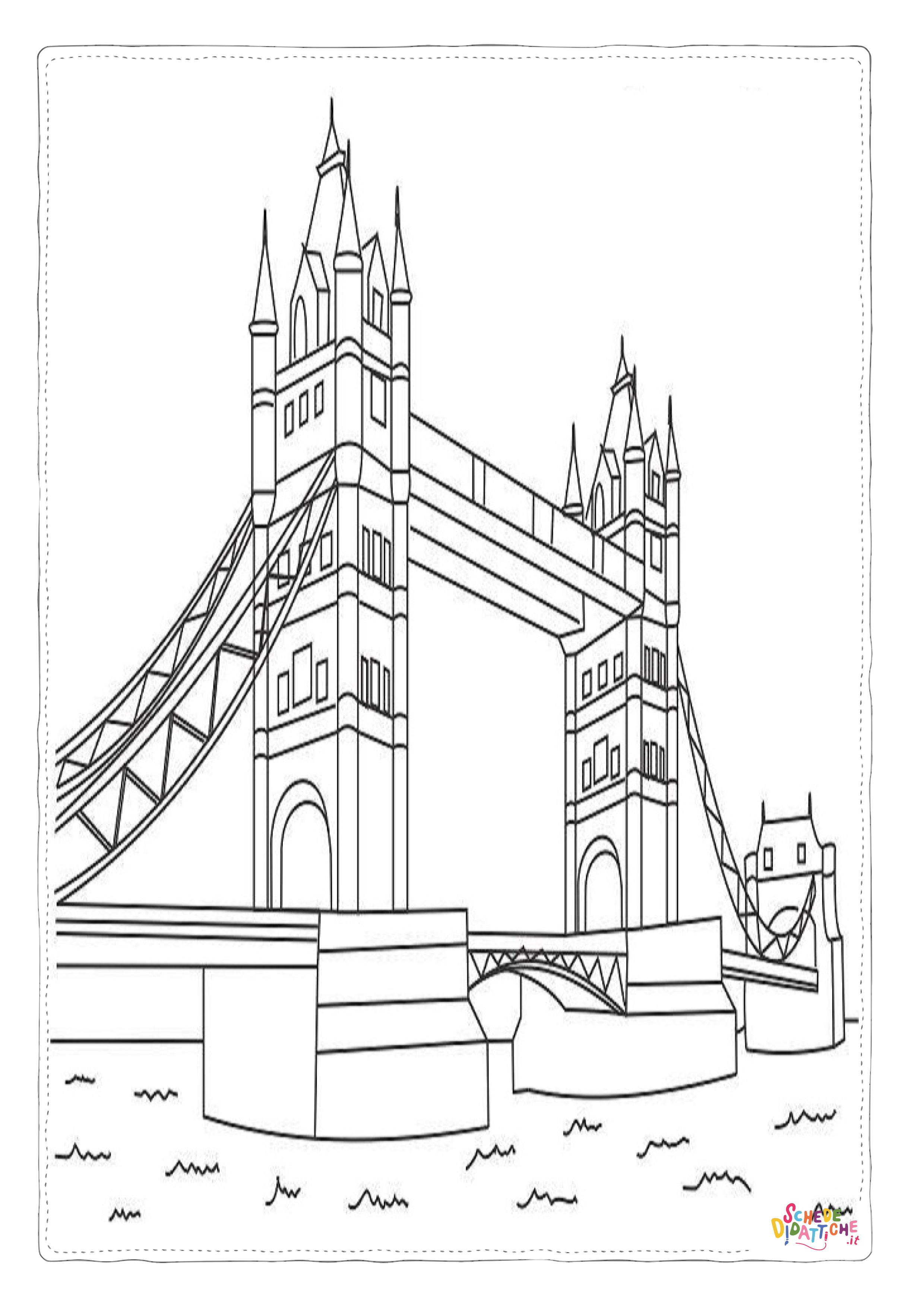 Disegno "Disegno di monumento famoso da stampare e colorare 10" Disegno di monumento famoso da stampare e colorare 10