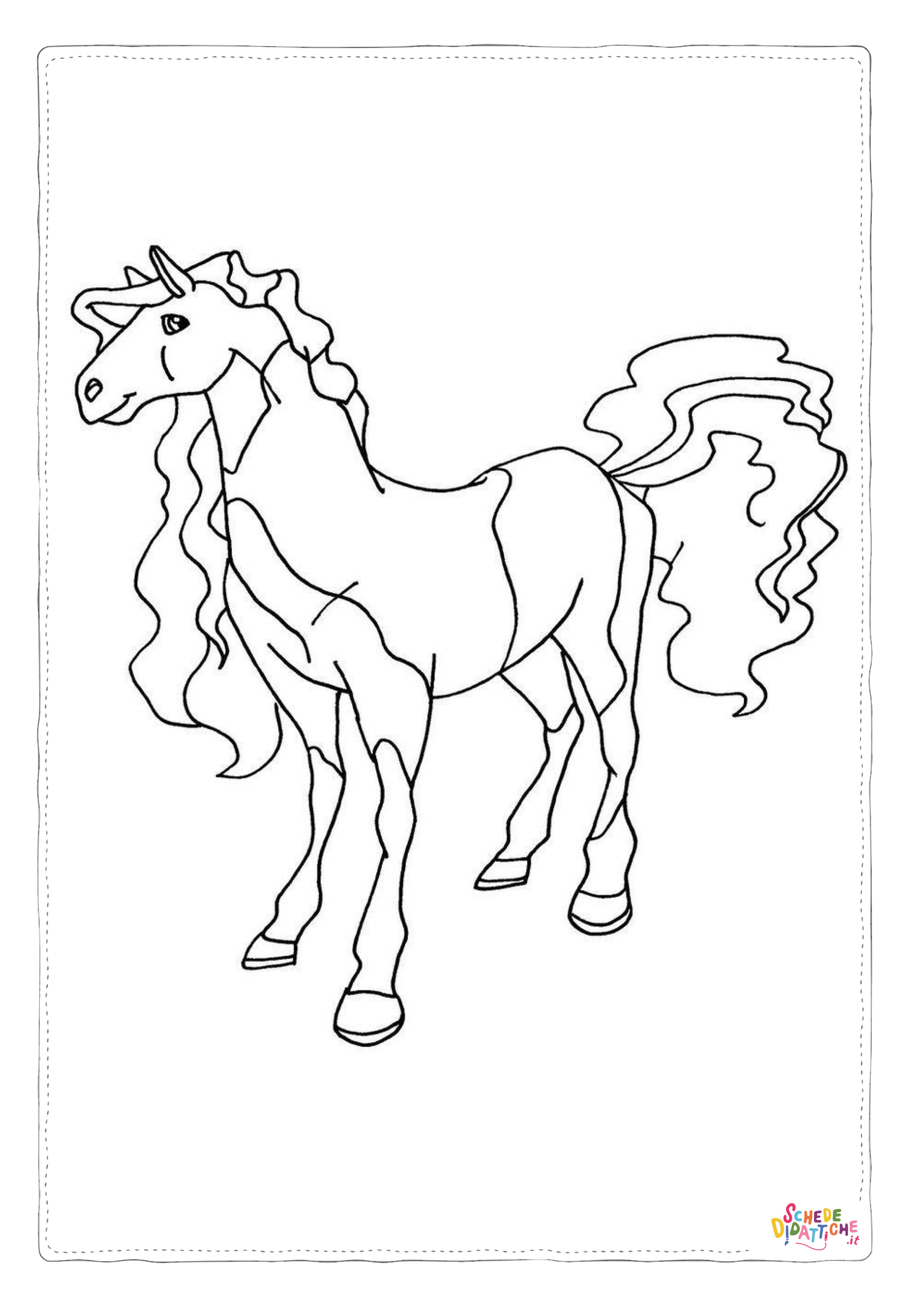 Disegno "Disegno di cavallo da stampare e colorare 220" Disegno di cavallo da stampare e colorare 220