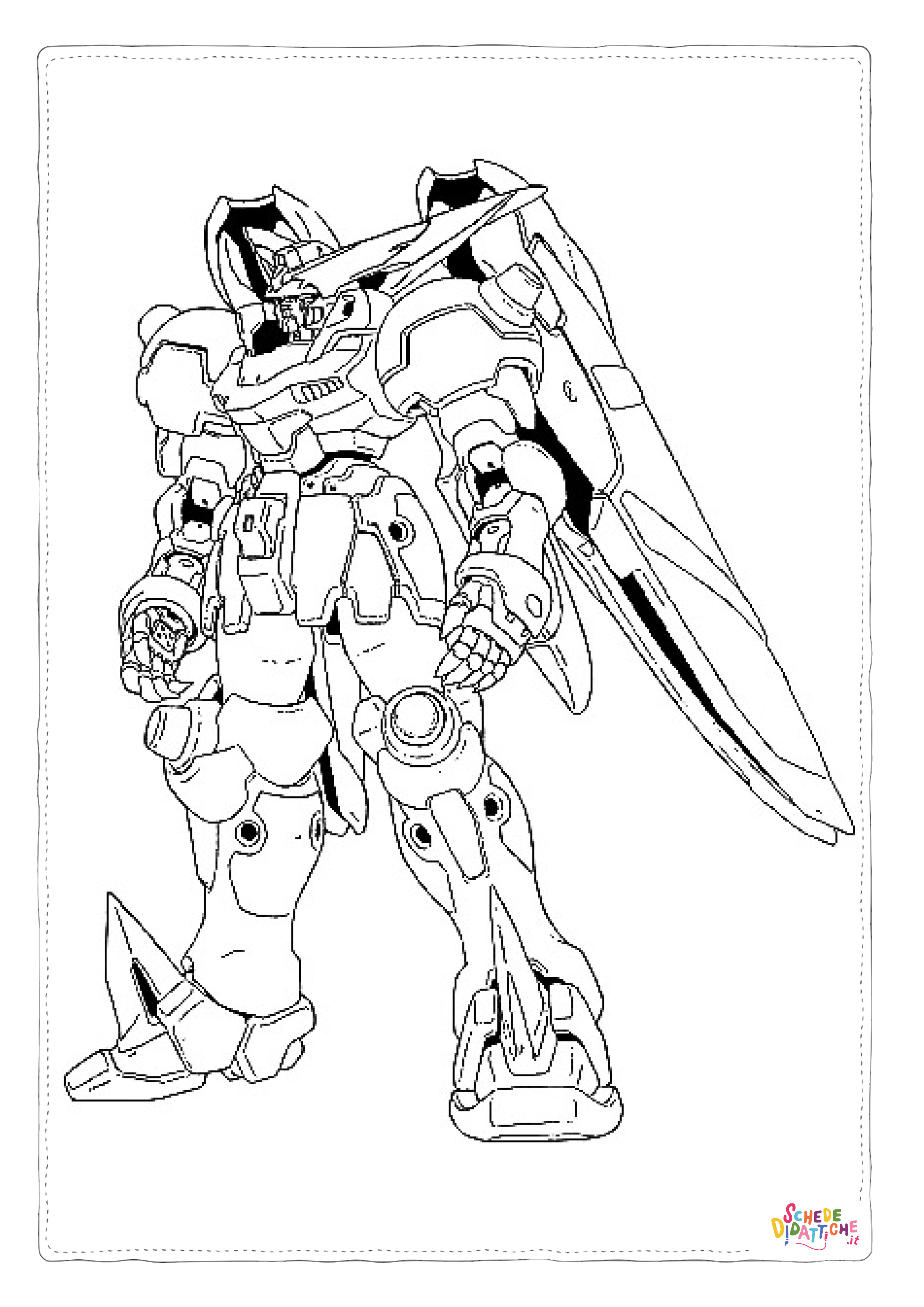 Disegno "Disegno di Gundam da stampare e colorare 4" Disegno di Gundam da stampare e colorare 4