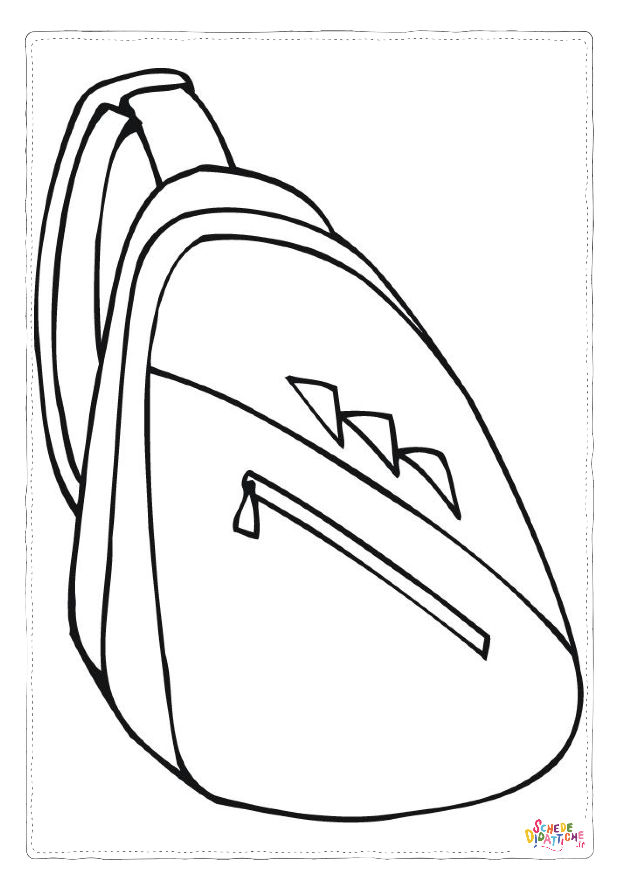 Disegno "Disegno di zaino da stampare e colorare 12" Disegno di zaino da stampare e colorare 12