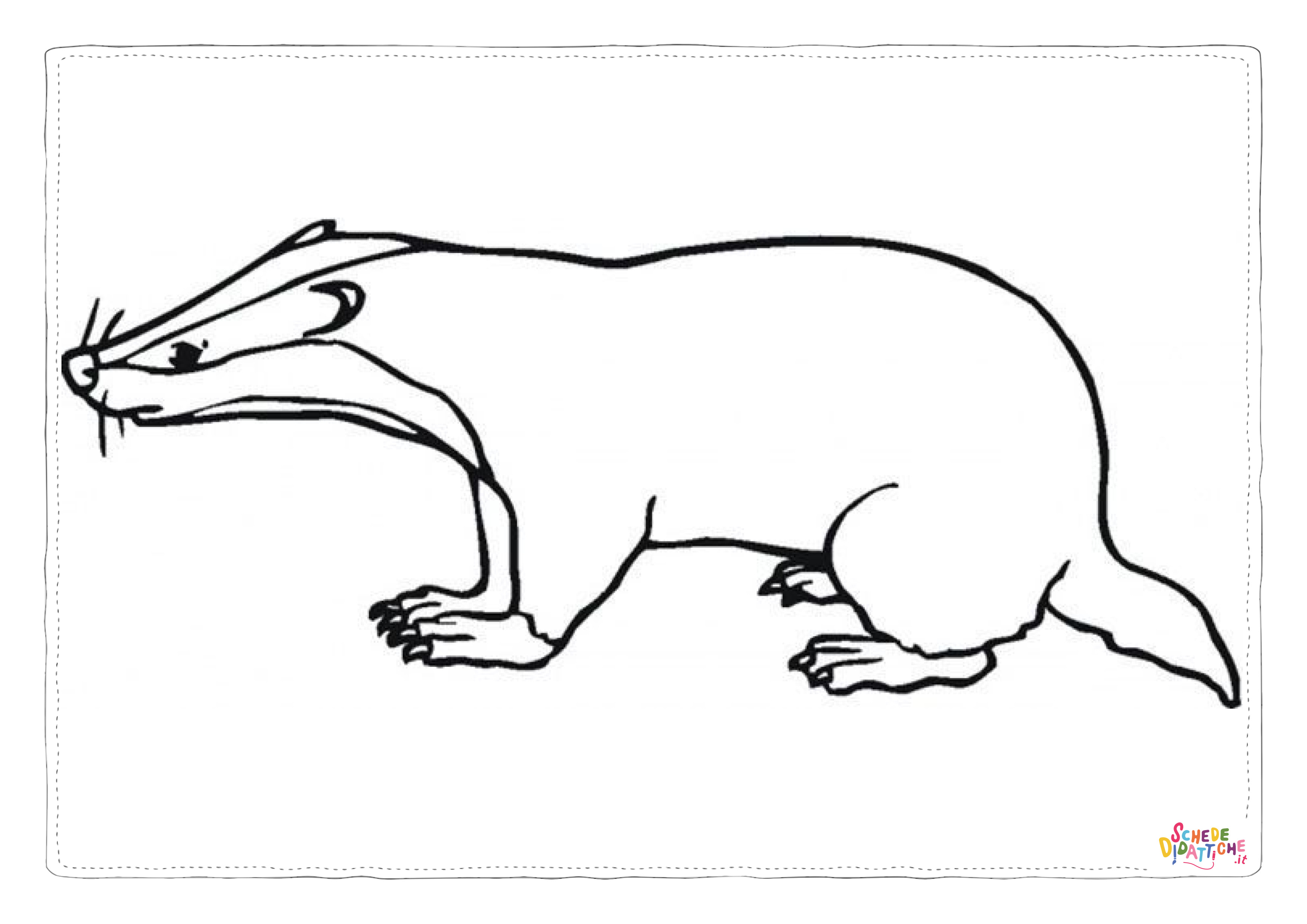 Disegno "Disegno di tapiro da stampare e colorare 1" Disegno di tapiro da stampare e colorare 1