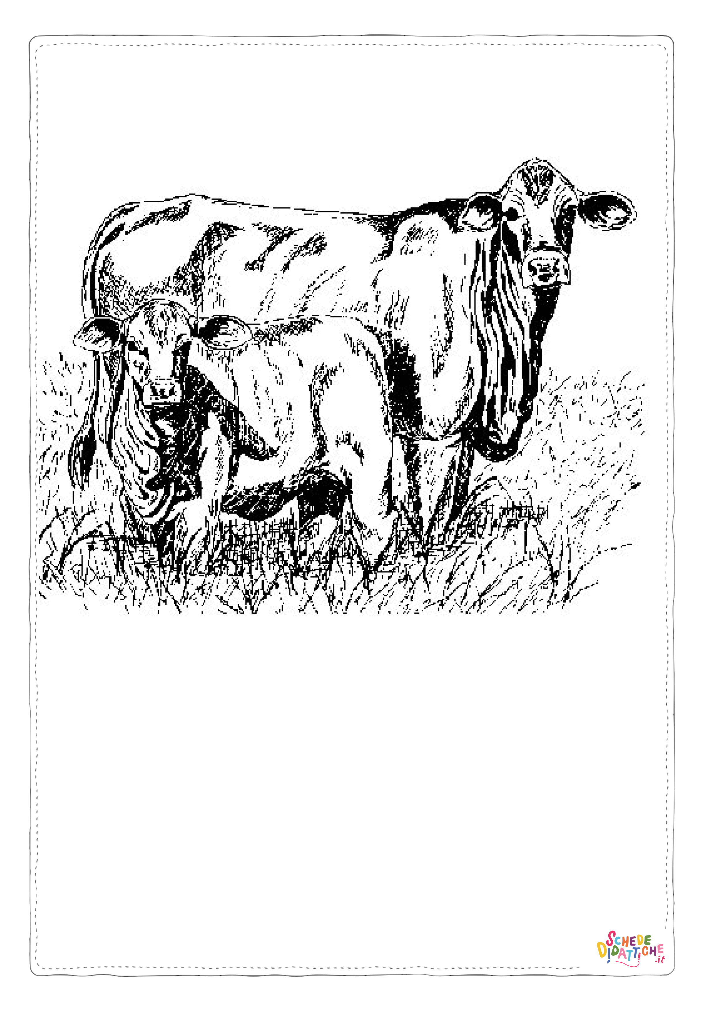 Disegno di mucca da stampare e colorare 28