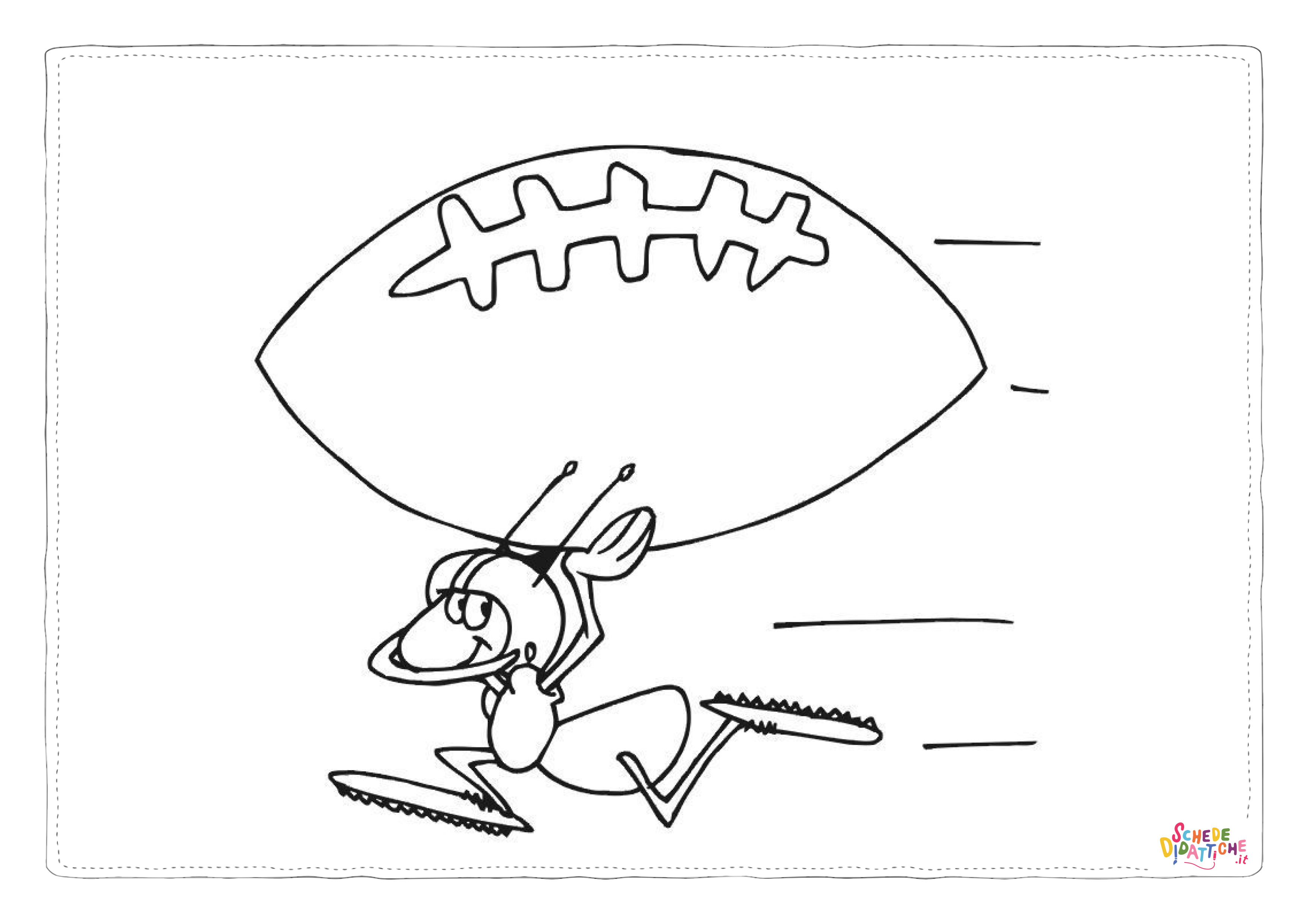 Disegno "Disegno di football americano da stampare e colorare 36" Disegno di football americano da stampare e colorare 36
