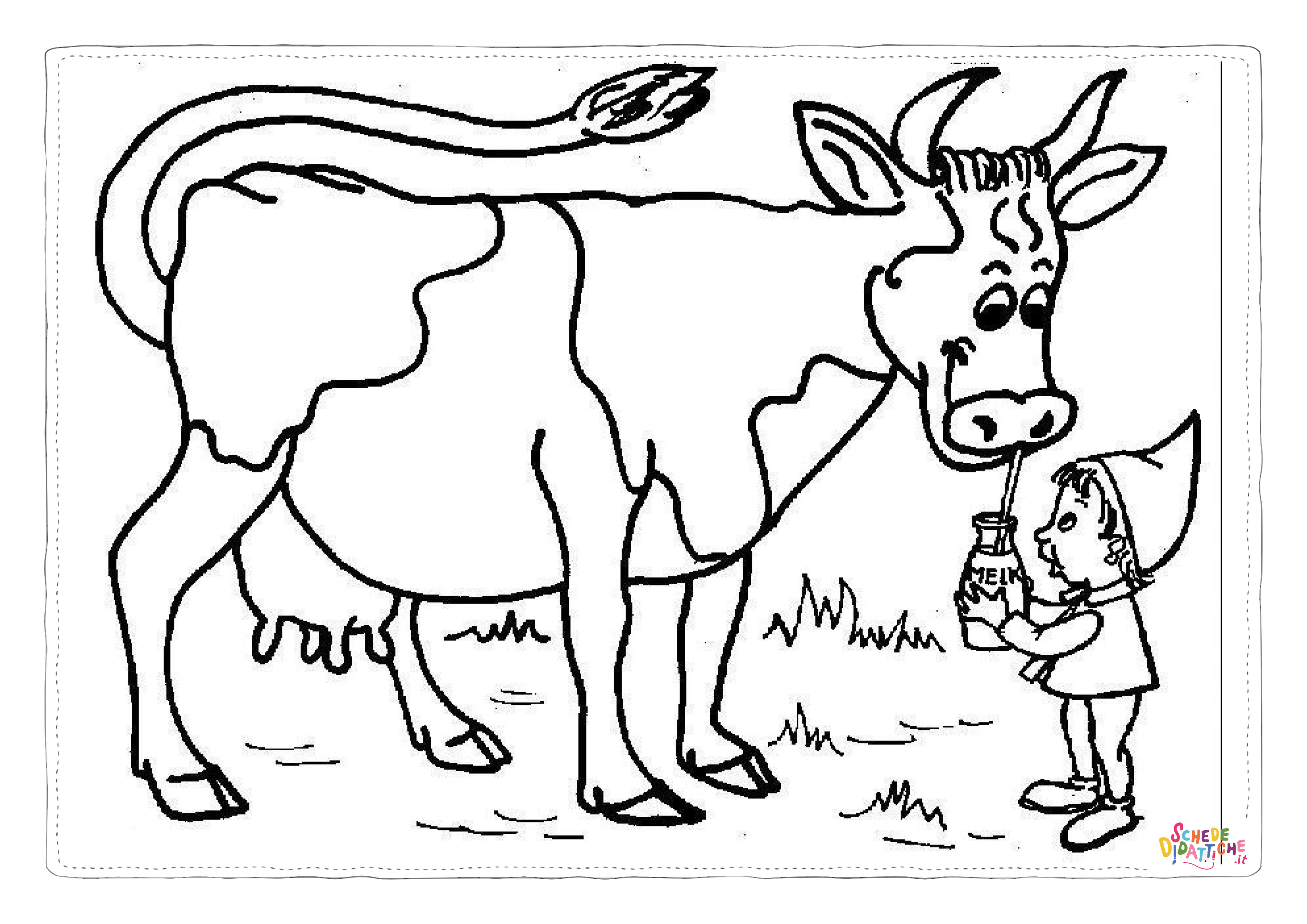 Disegno di mucca da stampare e colorare 107