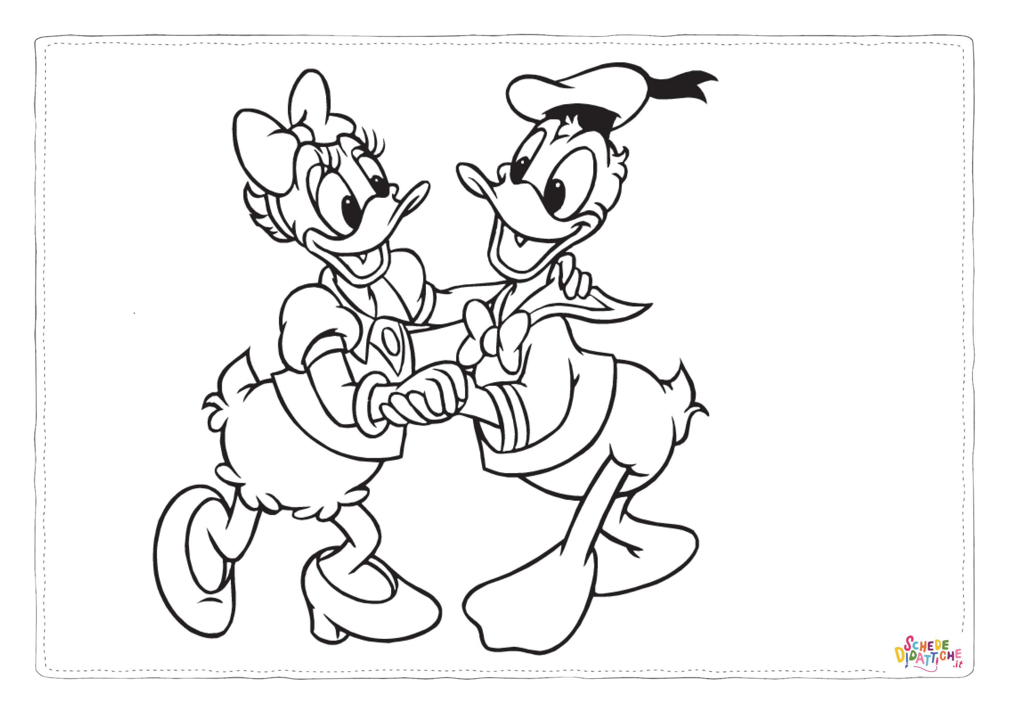 Disegno "Disegno di Paperino da stampare e colorare 34" Disegno di Paperino da stampare e colorare 34
