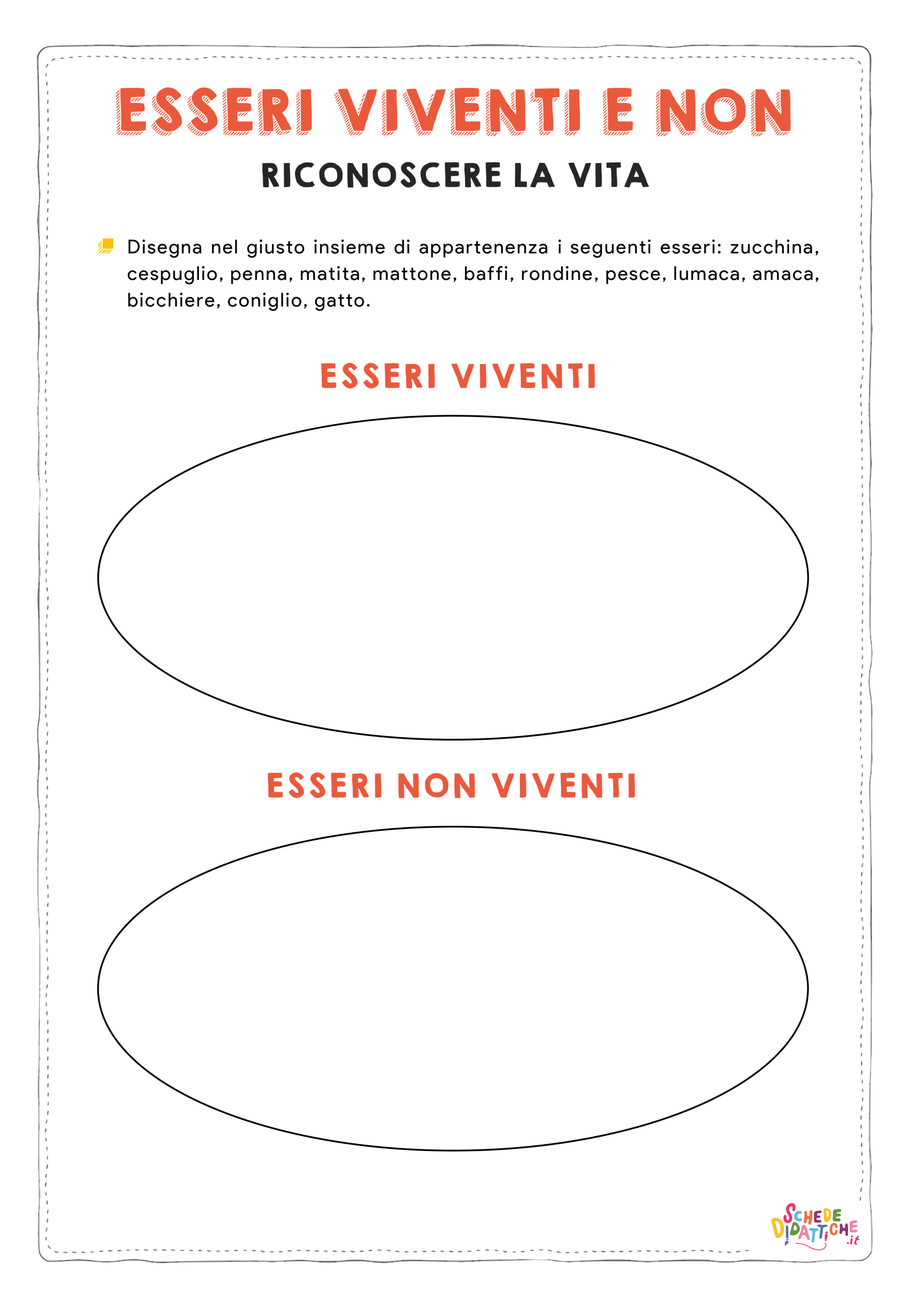 Disegno "Esseri - viventi e non viventi 2" Esseri - viventi e non viventi 2
