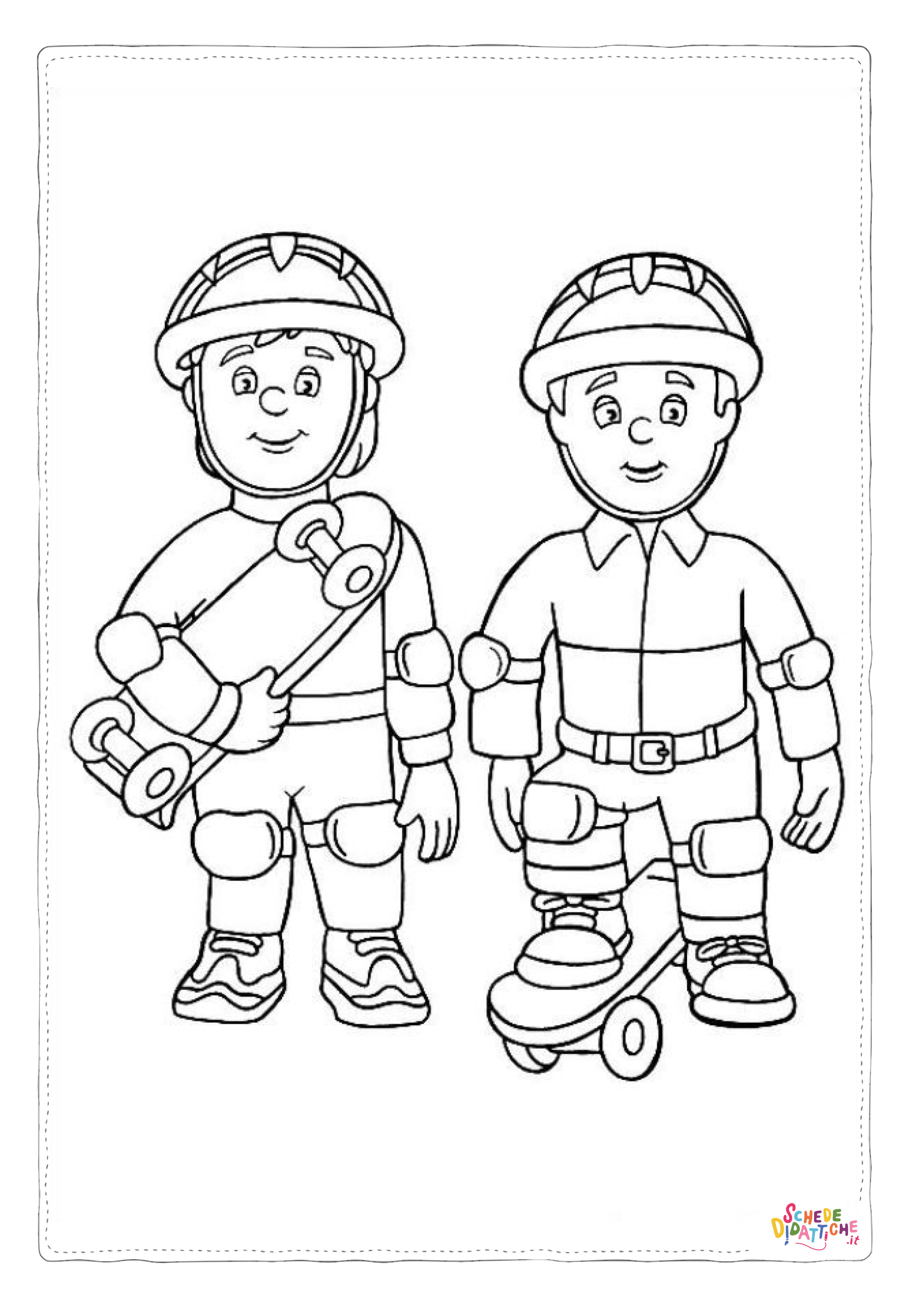Disegno "Disegno di pompiere da stampare e colorare 28" Disegno di pompiere da stampare e colorare 28