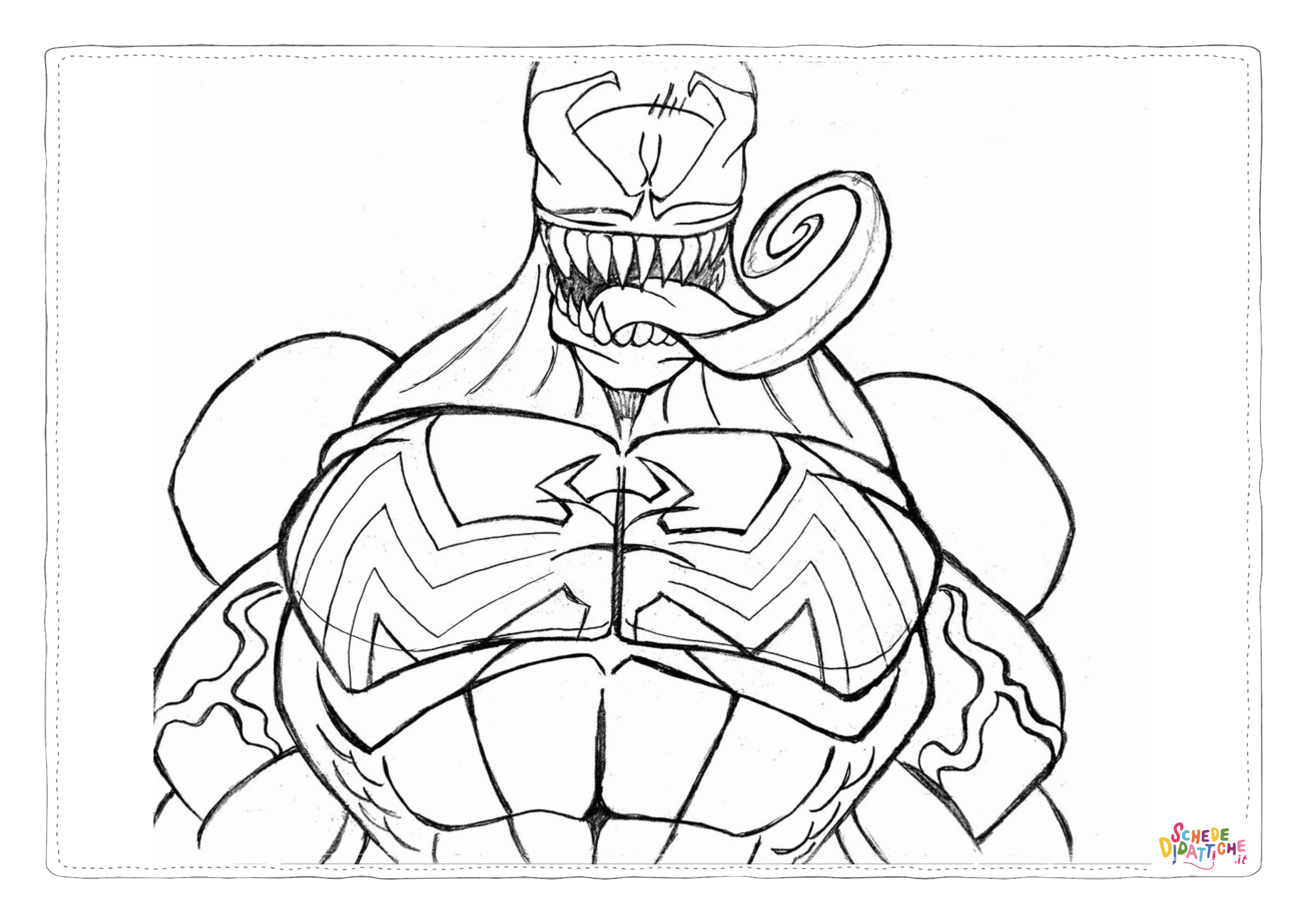 Disegno "Disegno di Venom da stampare e colorare 1" Disegno di Venom da stampare e colorare 1