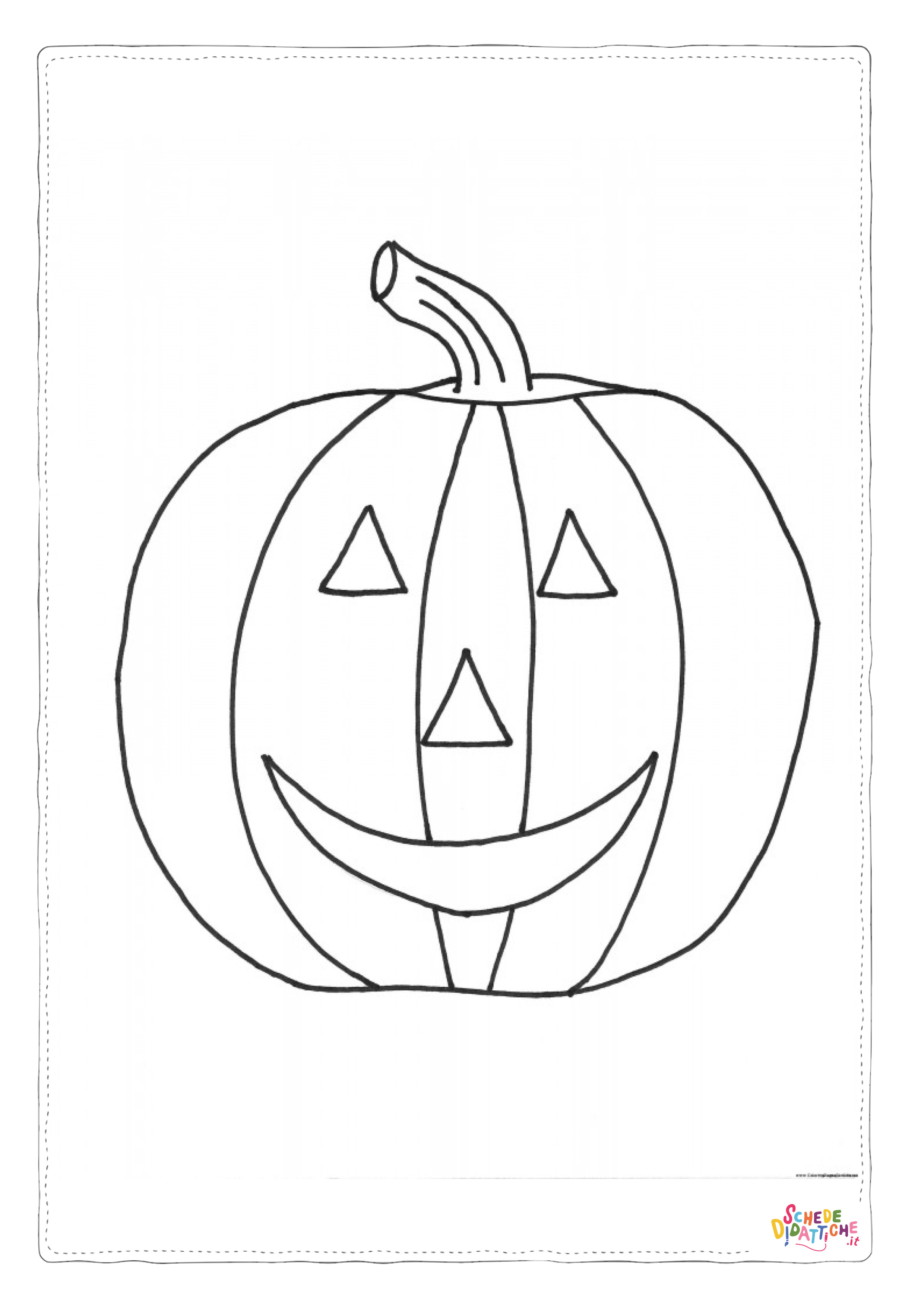 Disegno "Disegno di zucca di Halloween da stampare e colorare 168" Disegno di zucca di Halloween da stampare e colorare 168