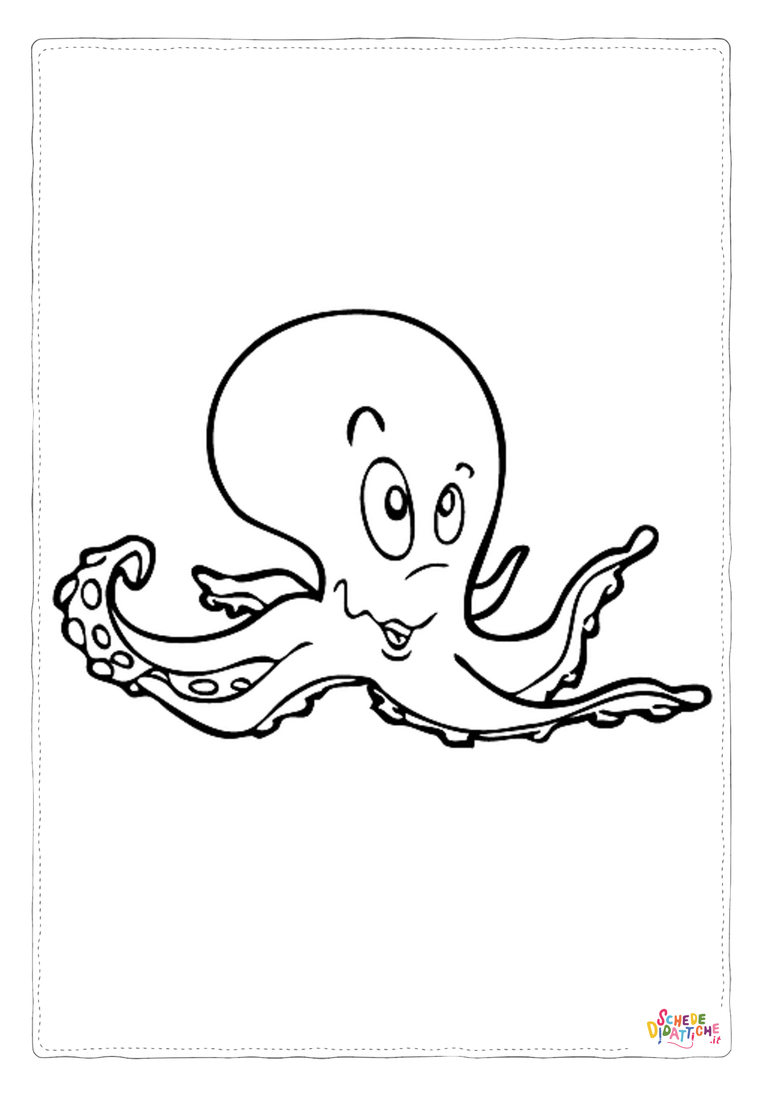 Disegno "Disegno di polpo da stampare e colorare 22" Disegno di polpo da stampare e colorare 22