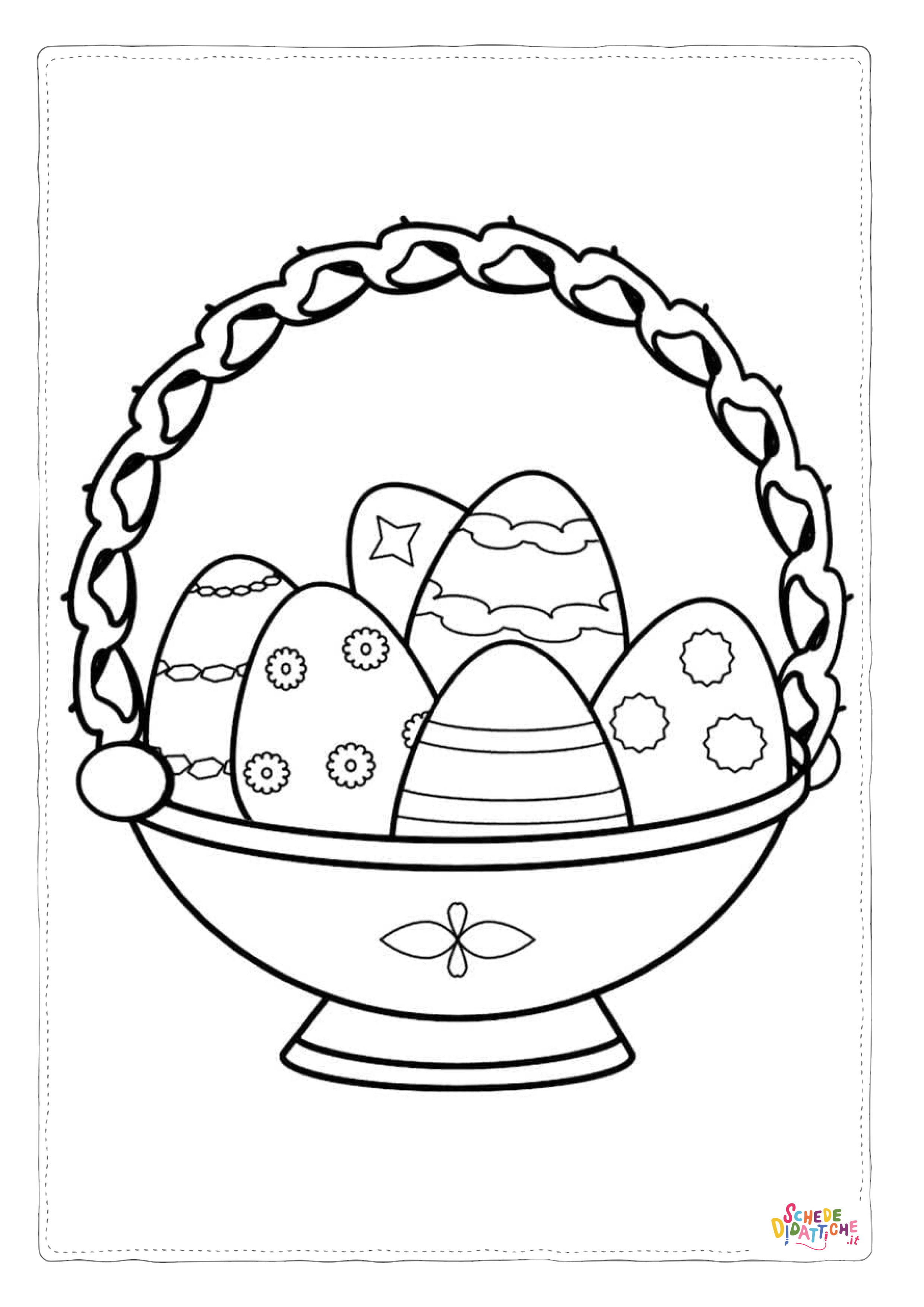 Disegno di uovo di Pasqua da stampare e colorare 142
