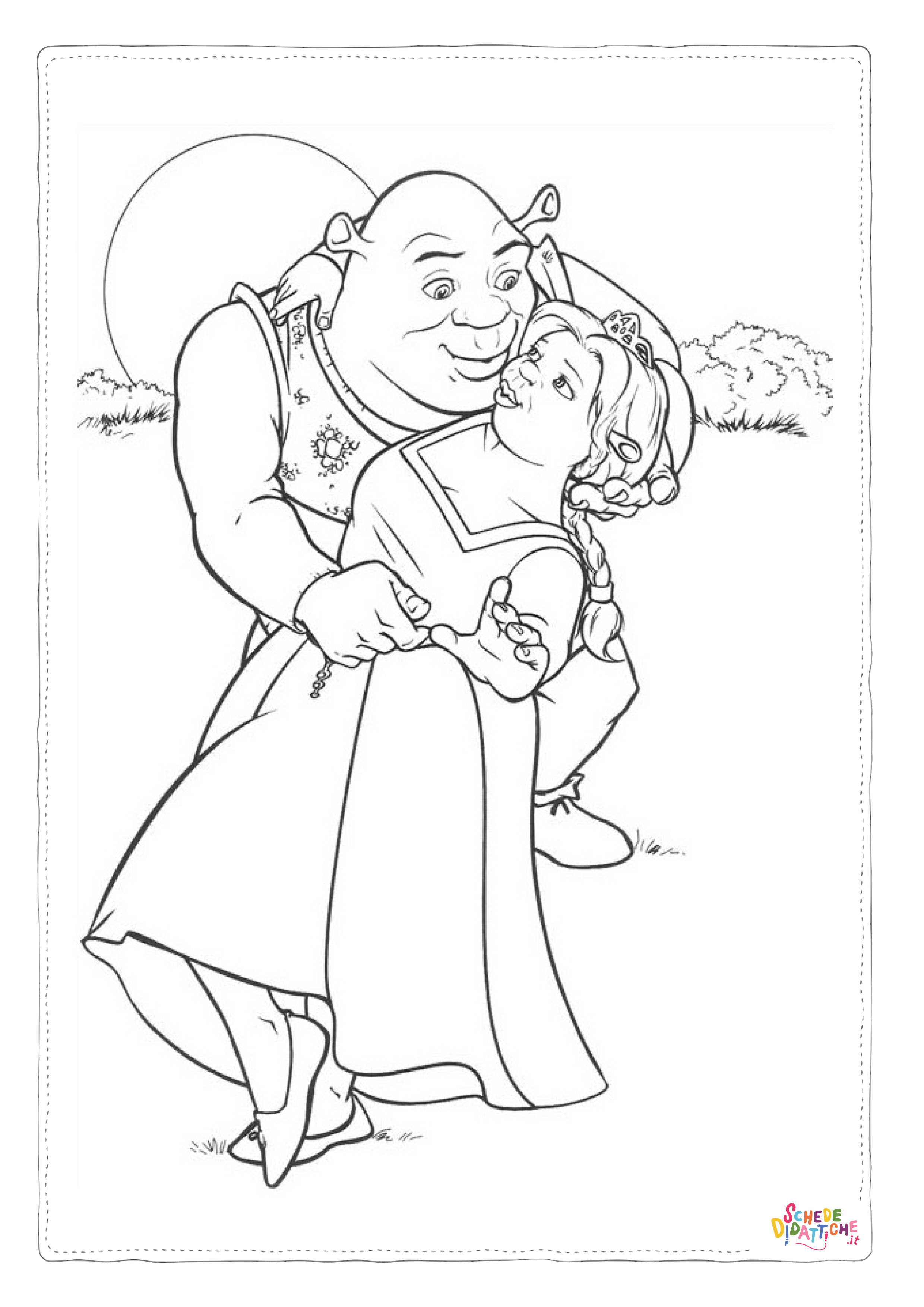 Disegno "Disegno di Shrek da stampare e colorare 18" Disegno di Shrek da stampare e colorare 18