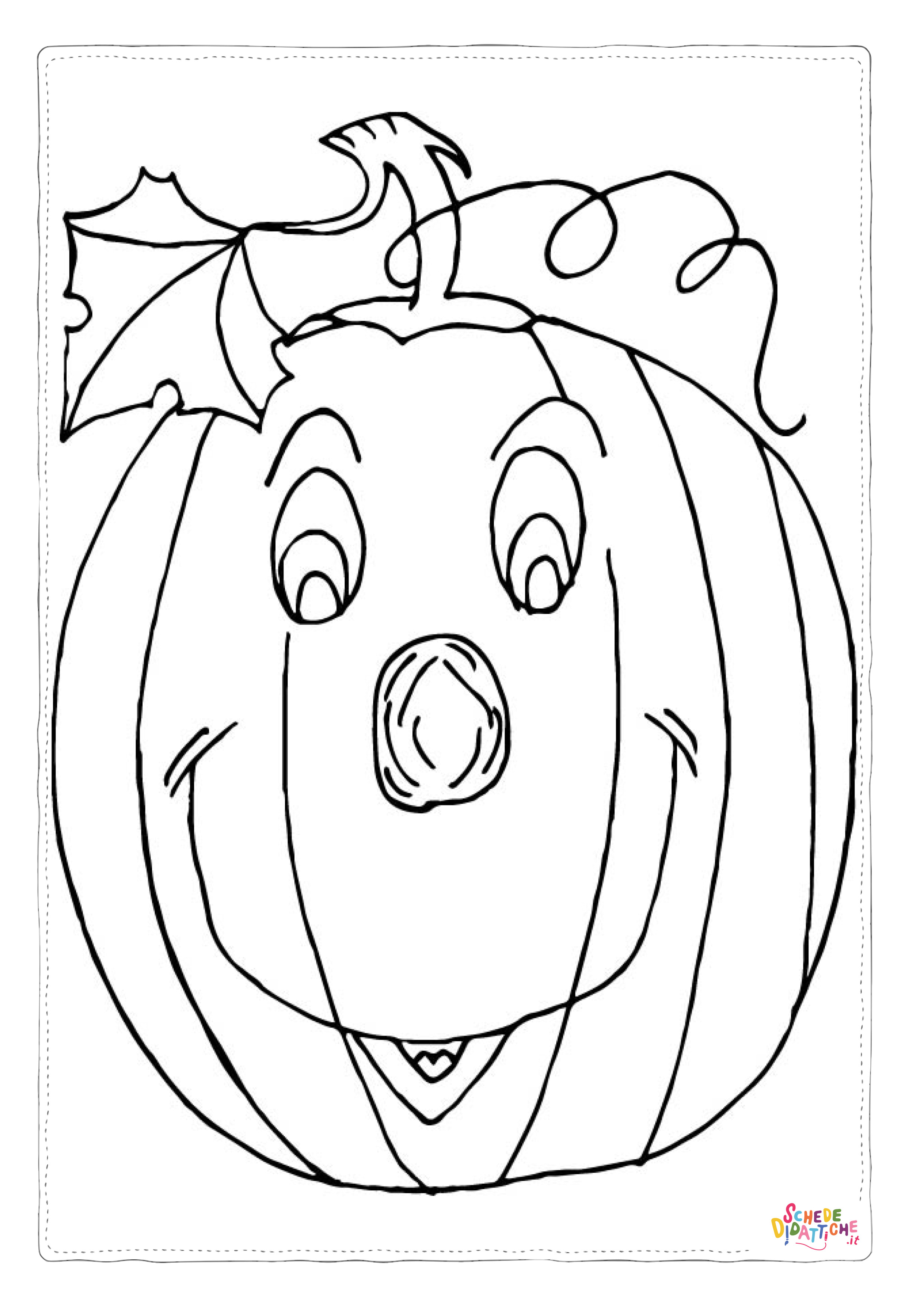 Disegno "Disegno di zucca di Halloween da stampare e colorare 121" Disegno di zucca di Halloween da stampare e colorare 121