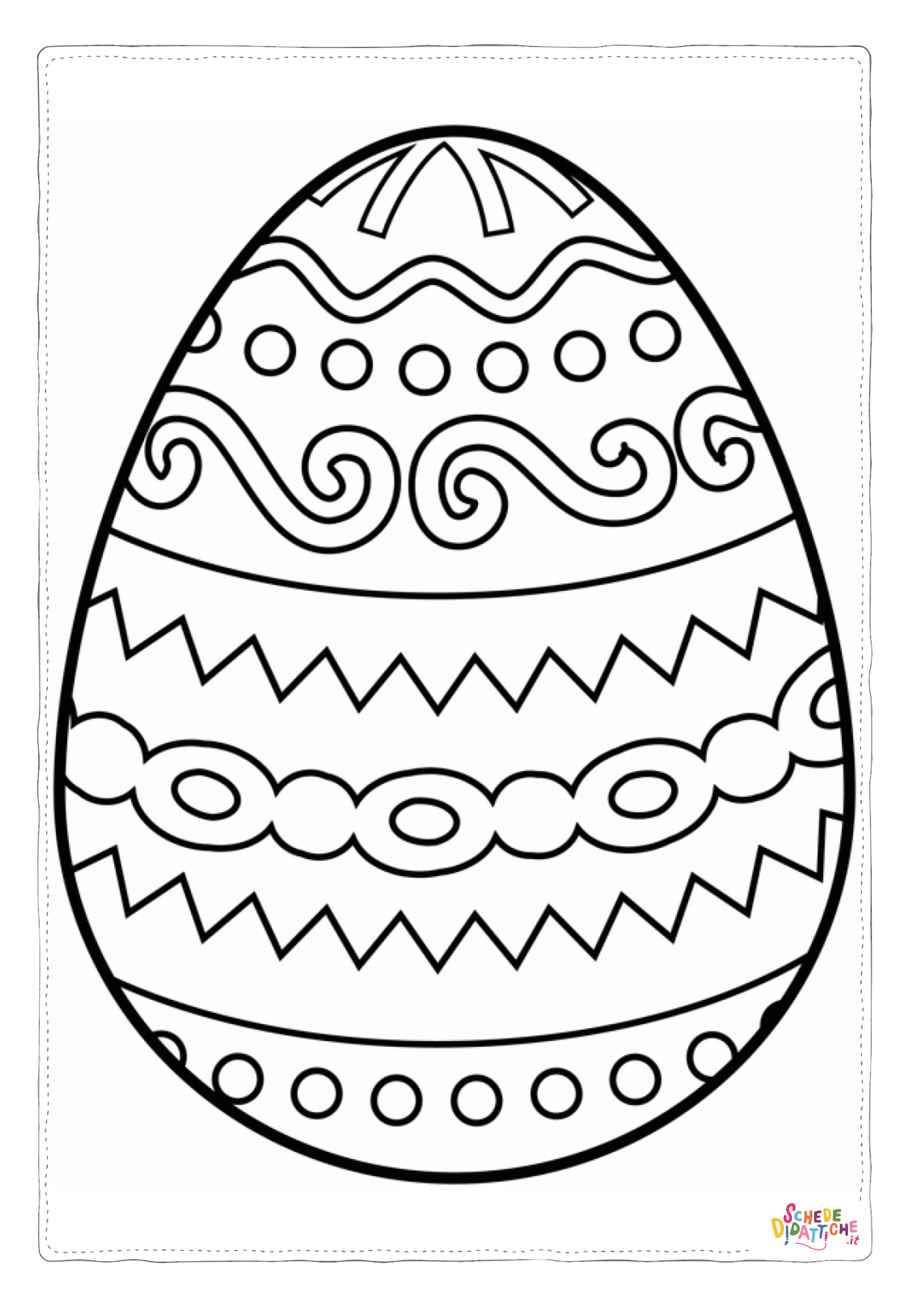 Disegno "Disegno di uovo di Pasqua da stampare e colorare 67" Disegno di uovo di Pasqua da stampare e colorare 67