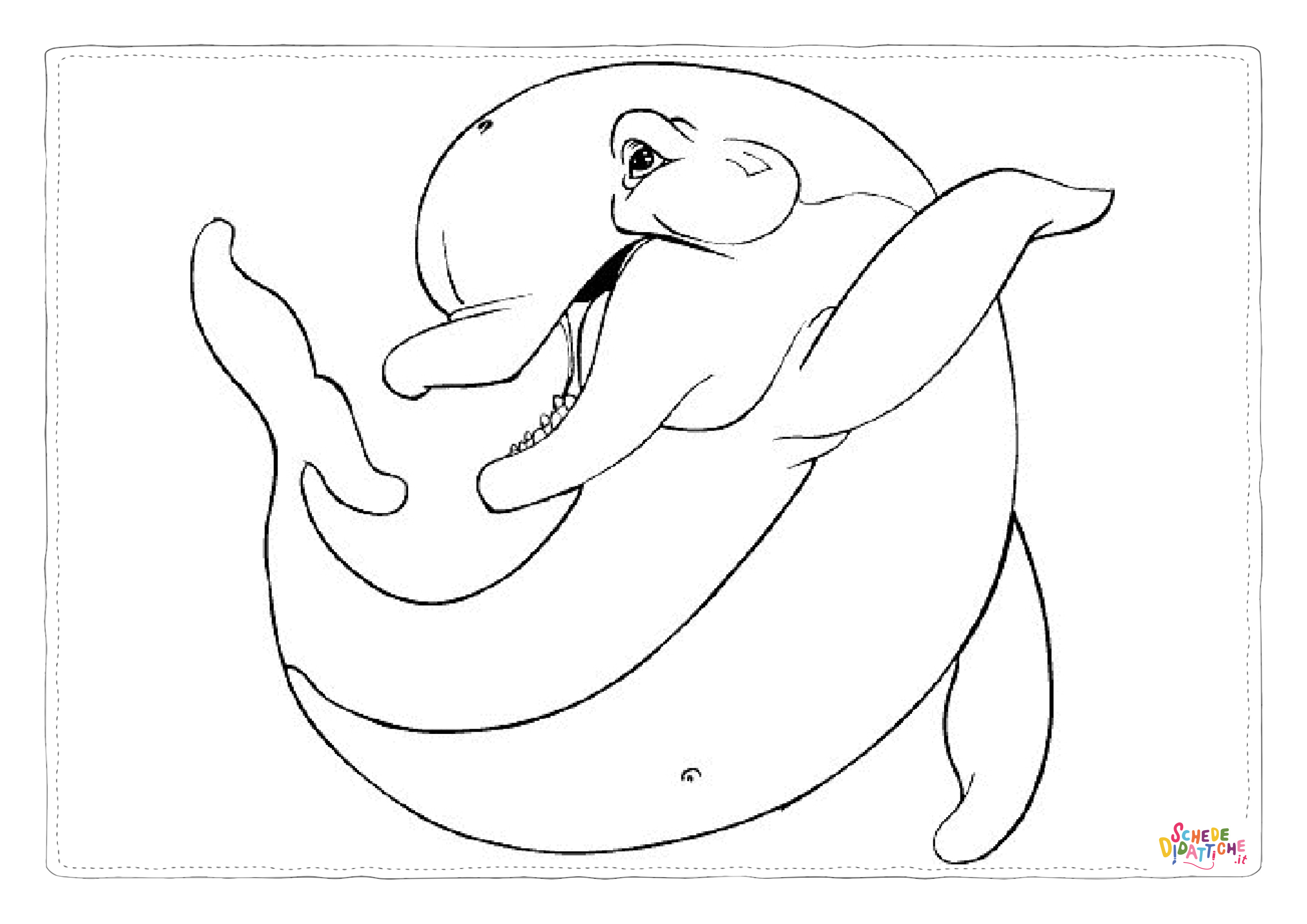 Disegno "Disegno di delfino da stampare e colorare 37" Disegno di delfino da stampare e colorare 37
