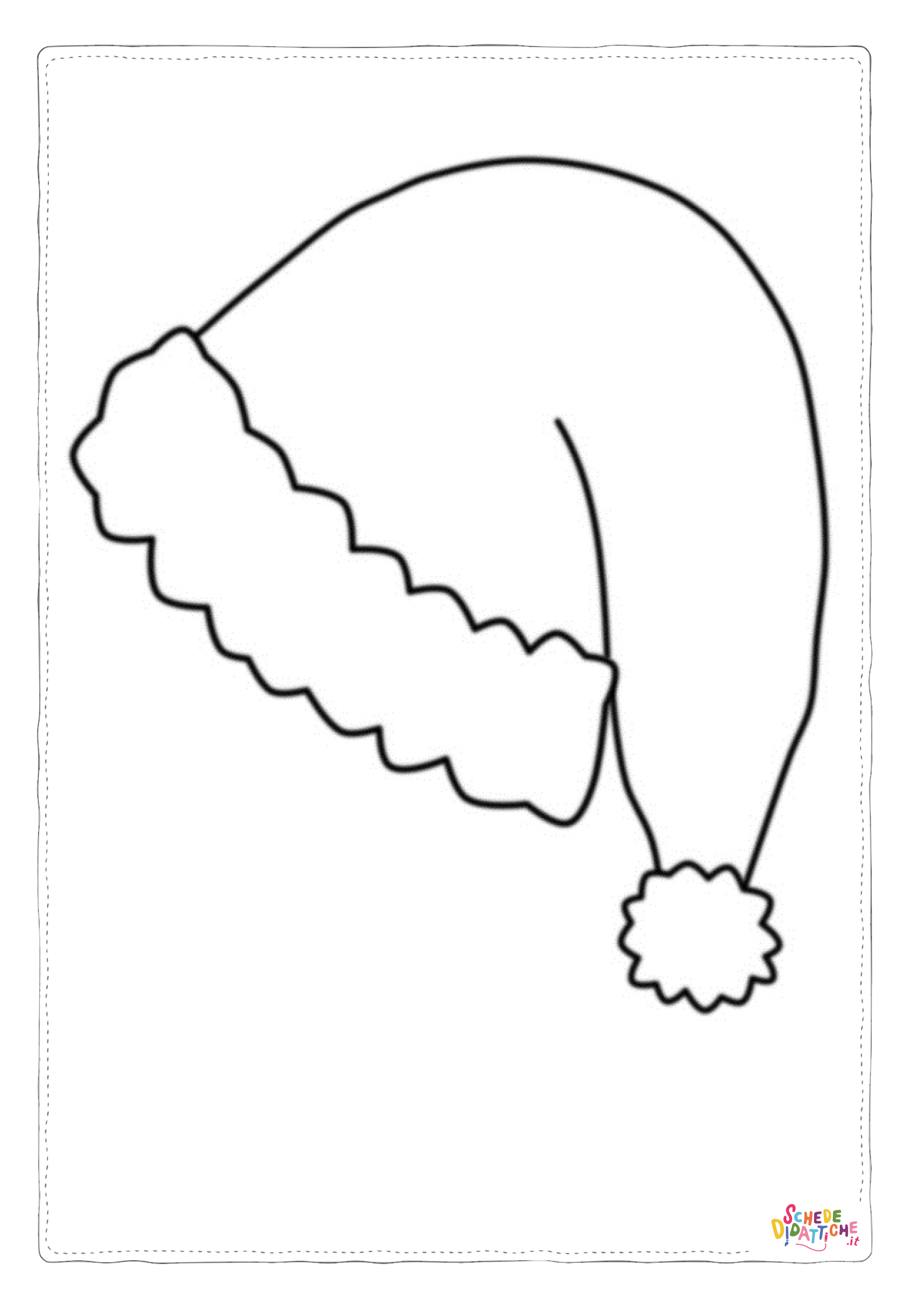 Disegno di cappello di Natale da stampare e colorare 5