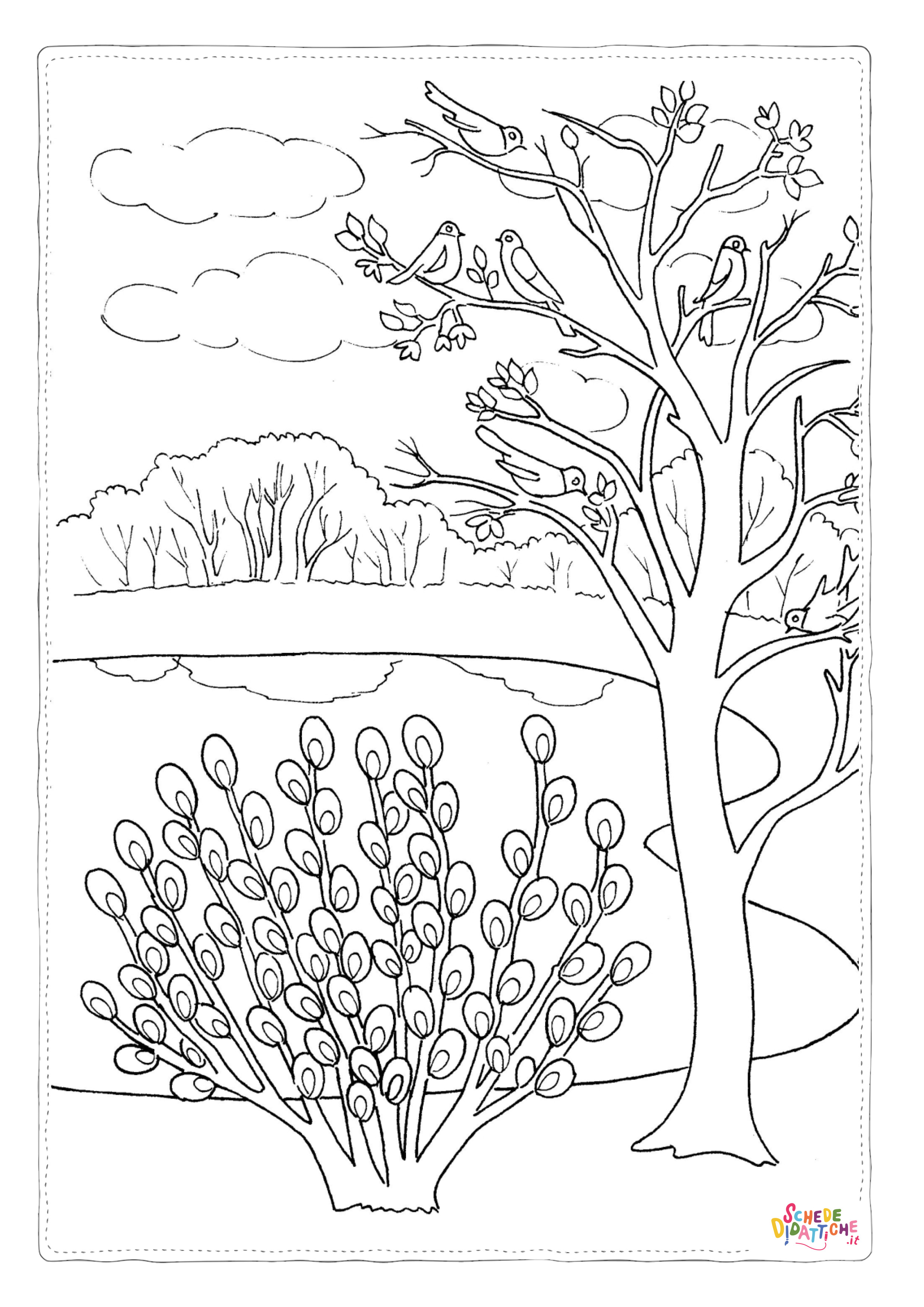 Disegno "Disegno di paesaggio da stampare e colorare 87" Disegno di paesaggio da stampare e colorare 87