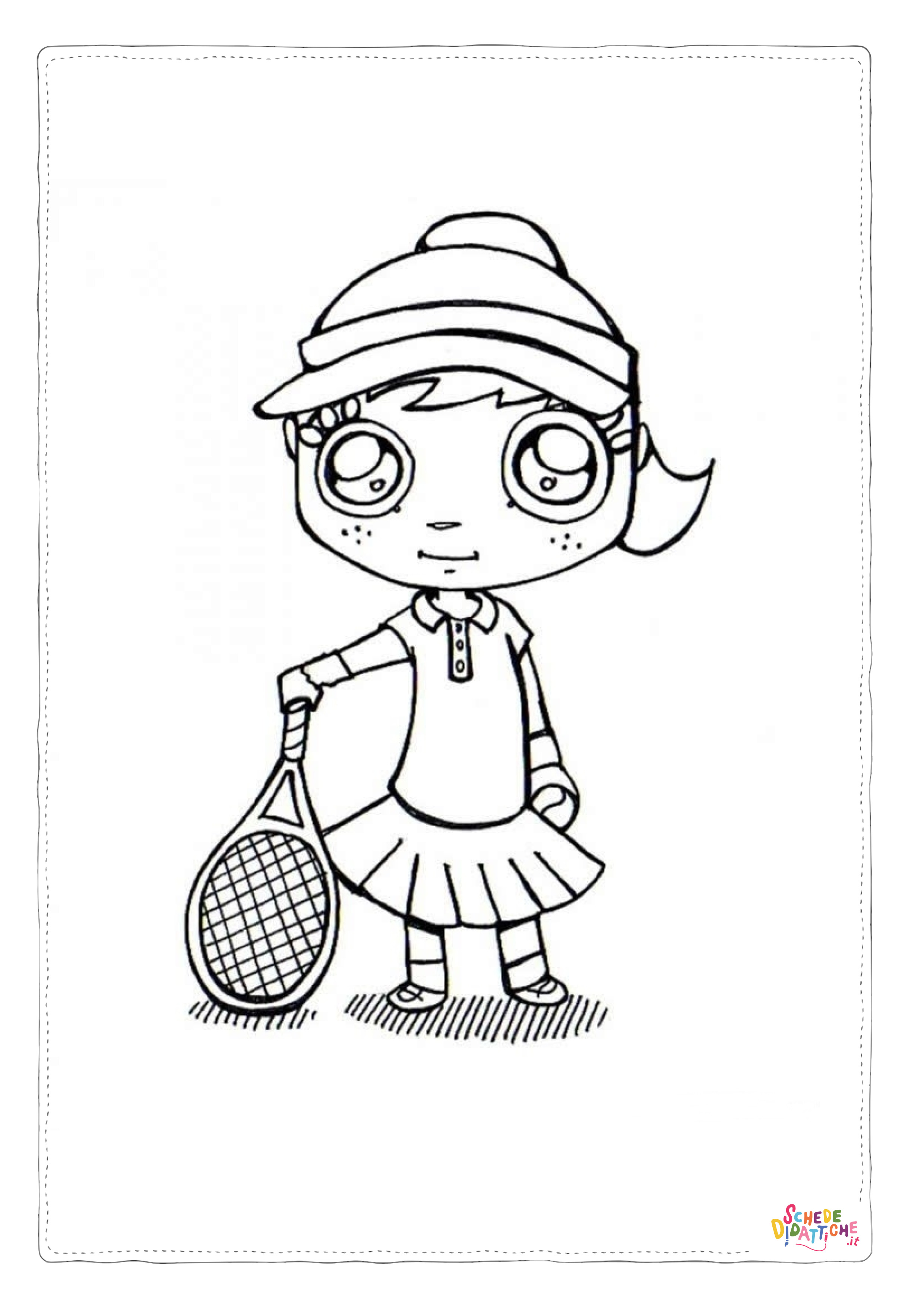 Disegno "Disegno di tennis da stampare e colorare" Disegno di tennis da stampare e colorare