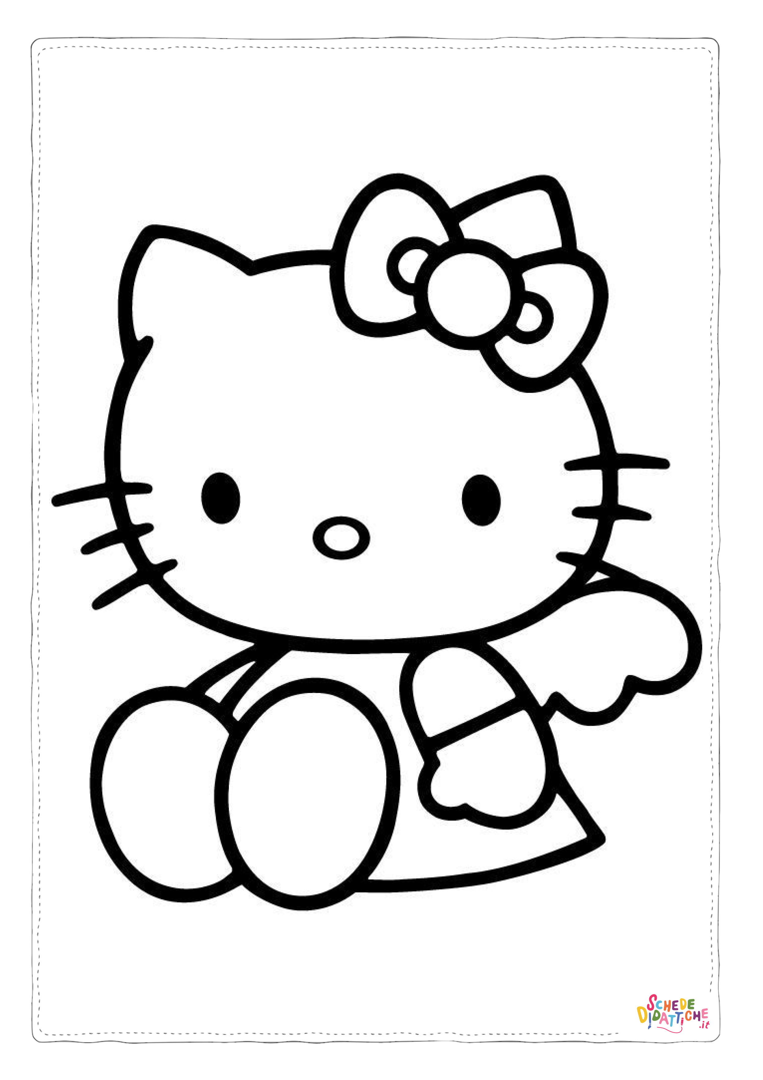 Disegno "Disegno di Hello Kitty da stampare e colorare 219" Disegno di Hello Kitty da stampare e colorare 219